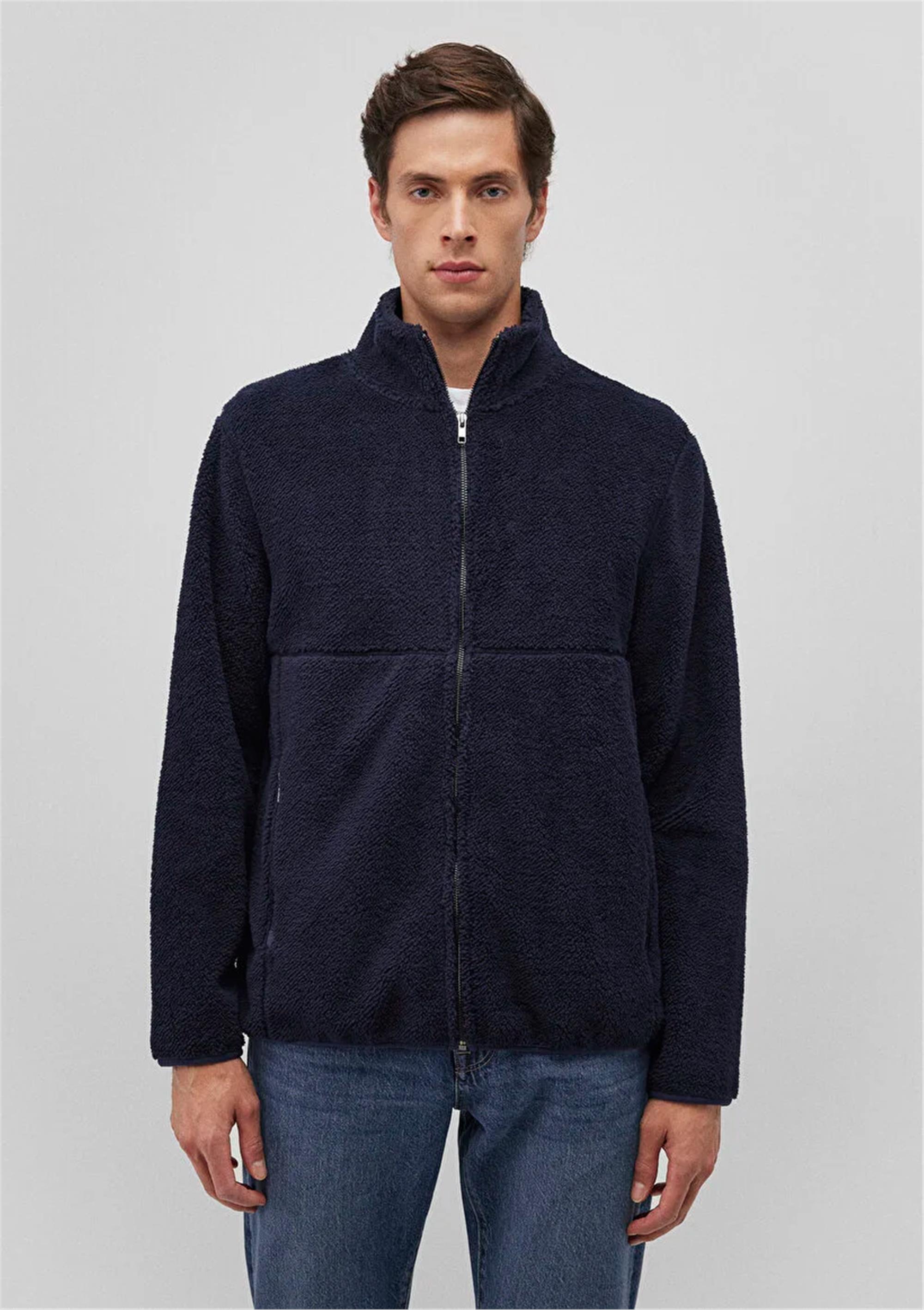 Mavı M0S10222-82318 Koyu Lacıvert Erkek Regular Tam Fermuarlı