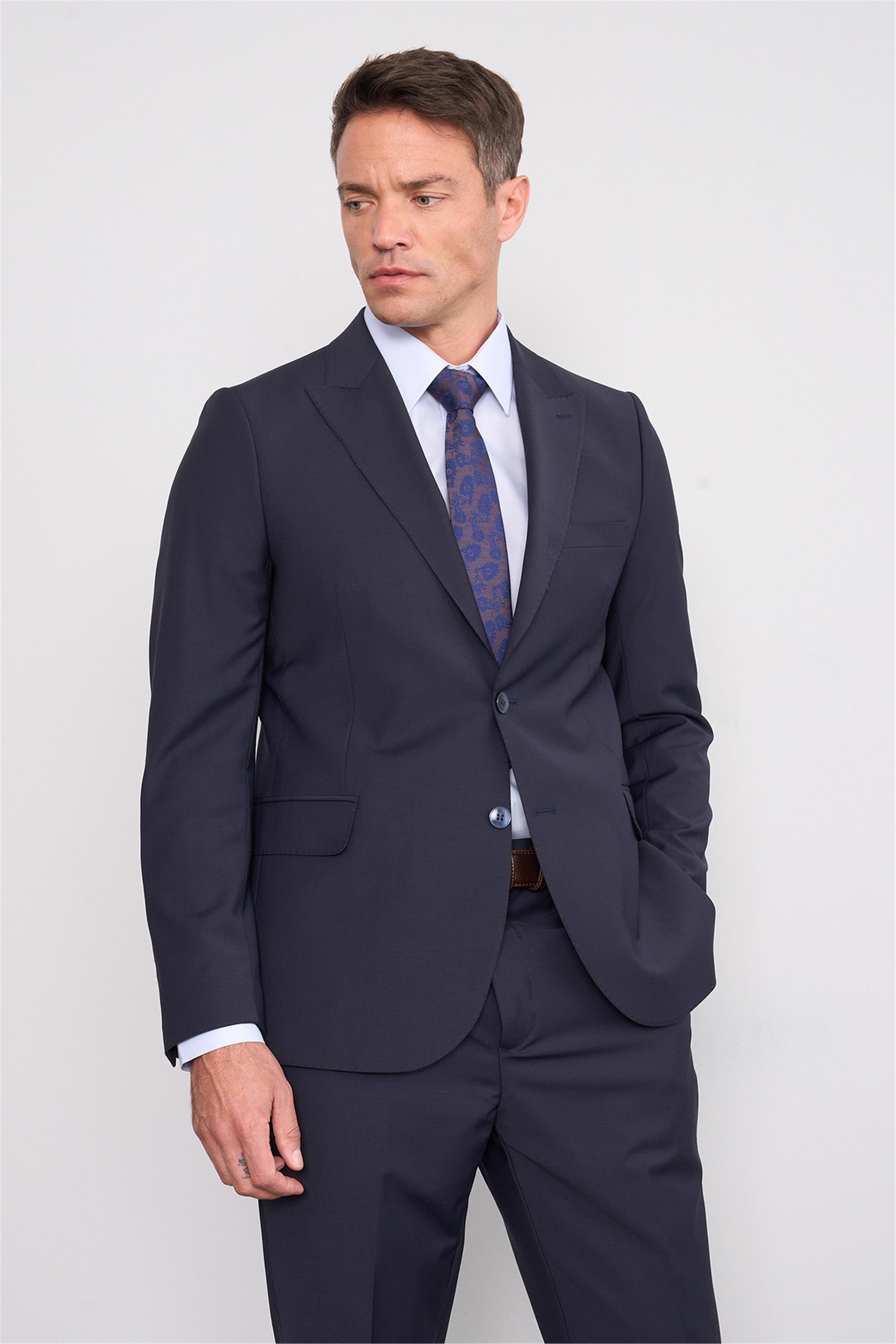 Mentality 9554 Altınyıldız Sivri Yaka Çift Yırtmaçlı Slimfit