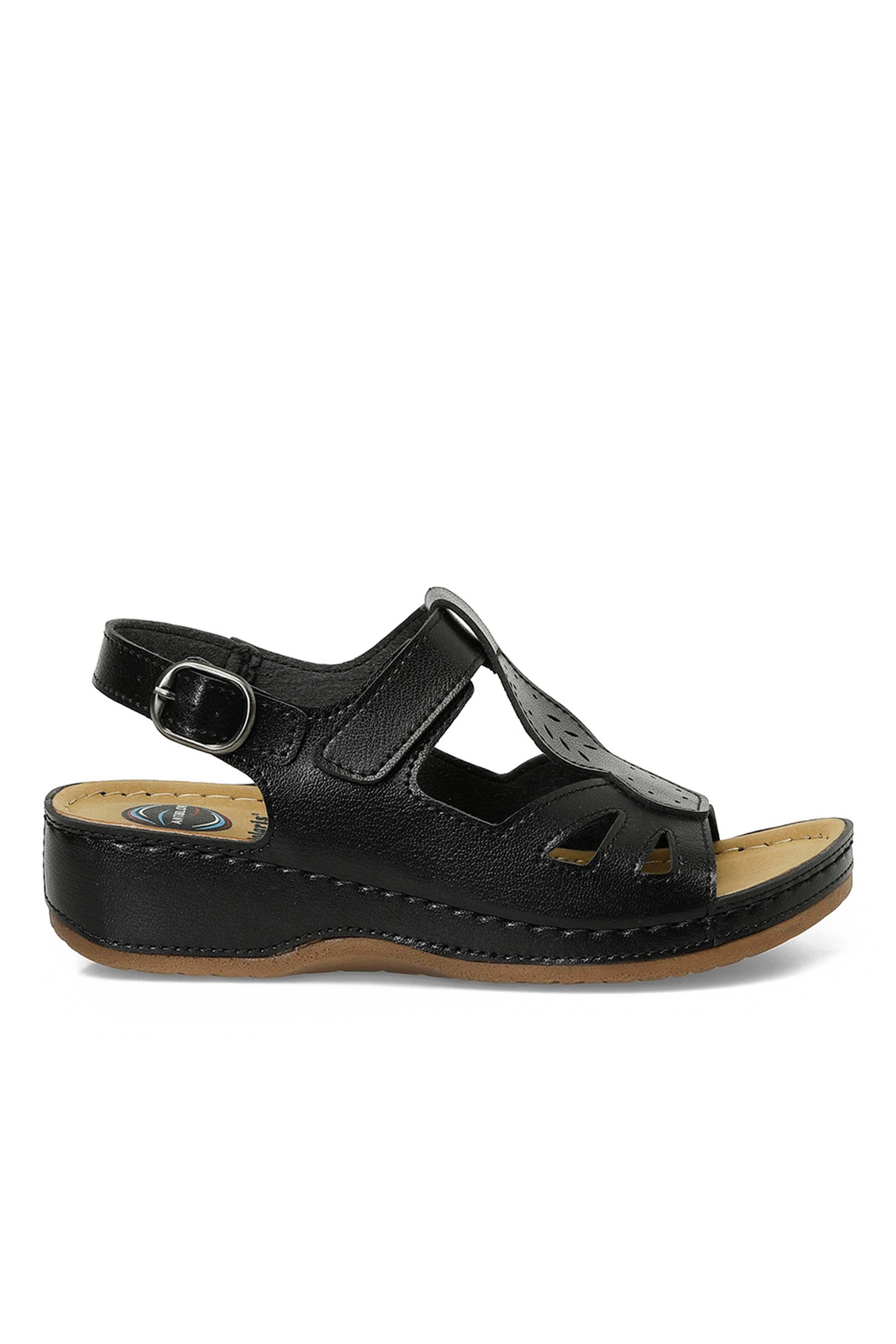 Polarıs 5M 166375 Z5Fx Sıyah Zenne Geleneksel Comfort Duz Sandalet