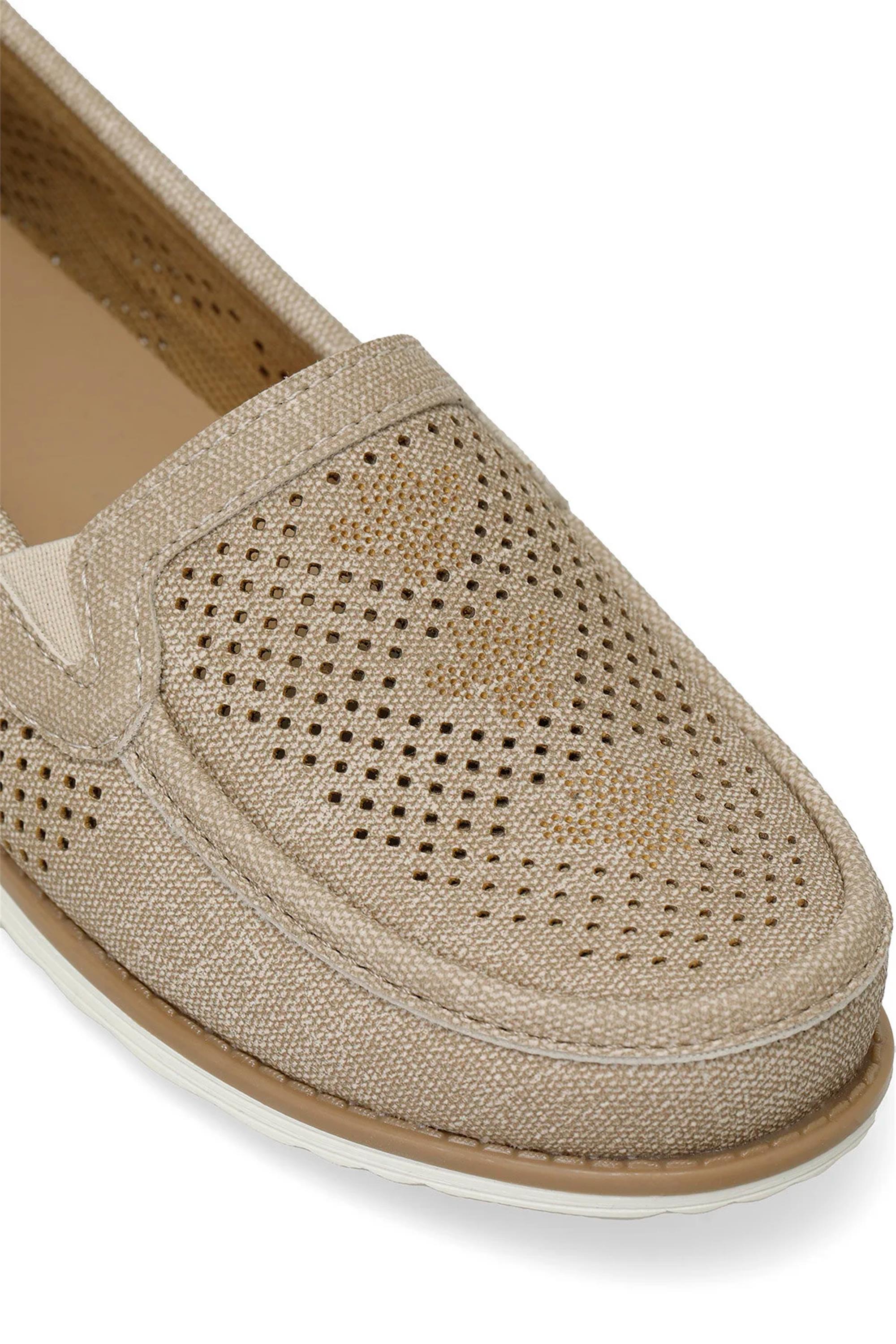 Polaris A10156884012010 4P 161659.Z4Fx Bej Kadın Loafer Ayakkabı