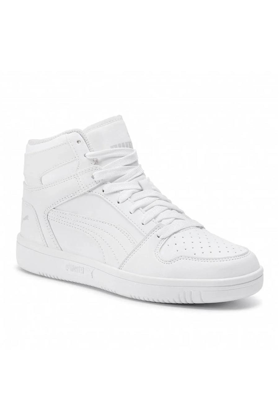 Puma 370486 02 Puma Rebound Layup Sl Jr Puma White-Gray Vıolet