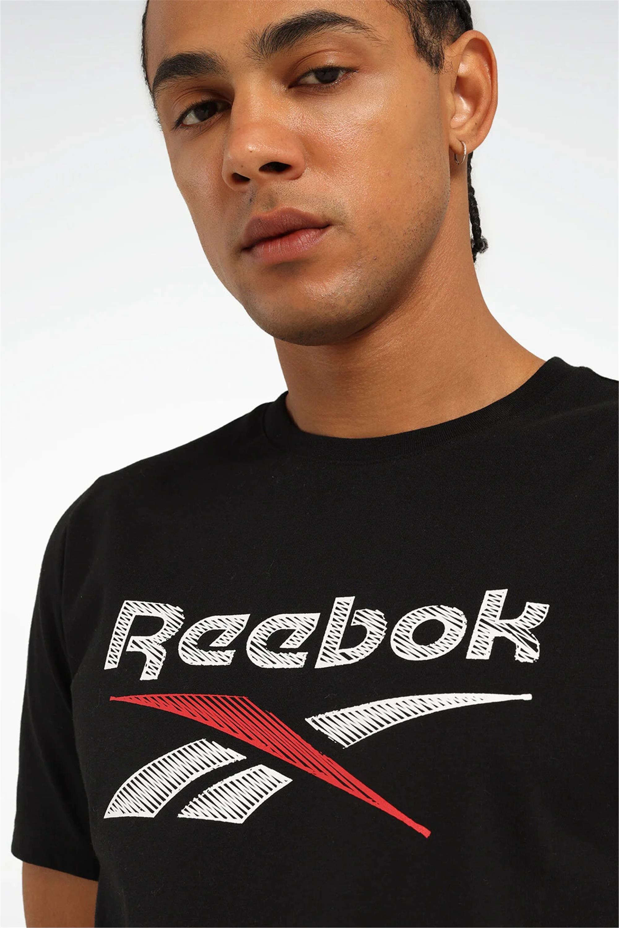 Reebok A10205575608010 5M New Id Reg Tee Sıyah Erkek Kısa Kollu T