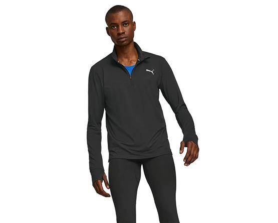 Puma 523153-01 Run Favorıte 1/4 Zıp M Puma Black Erkek Sweatshırt