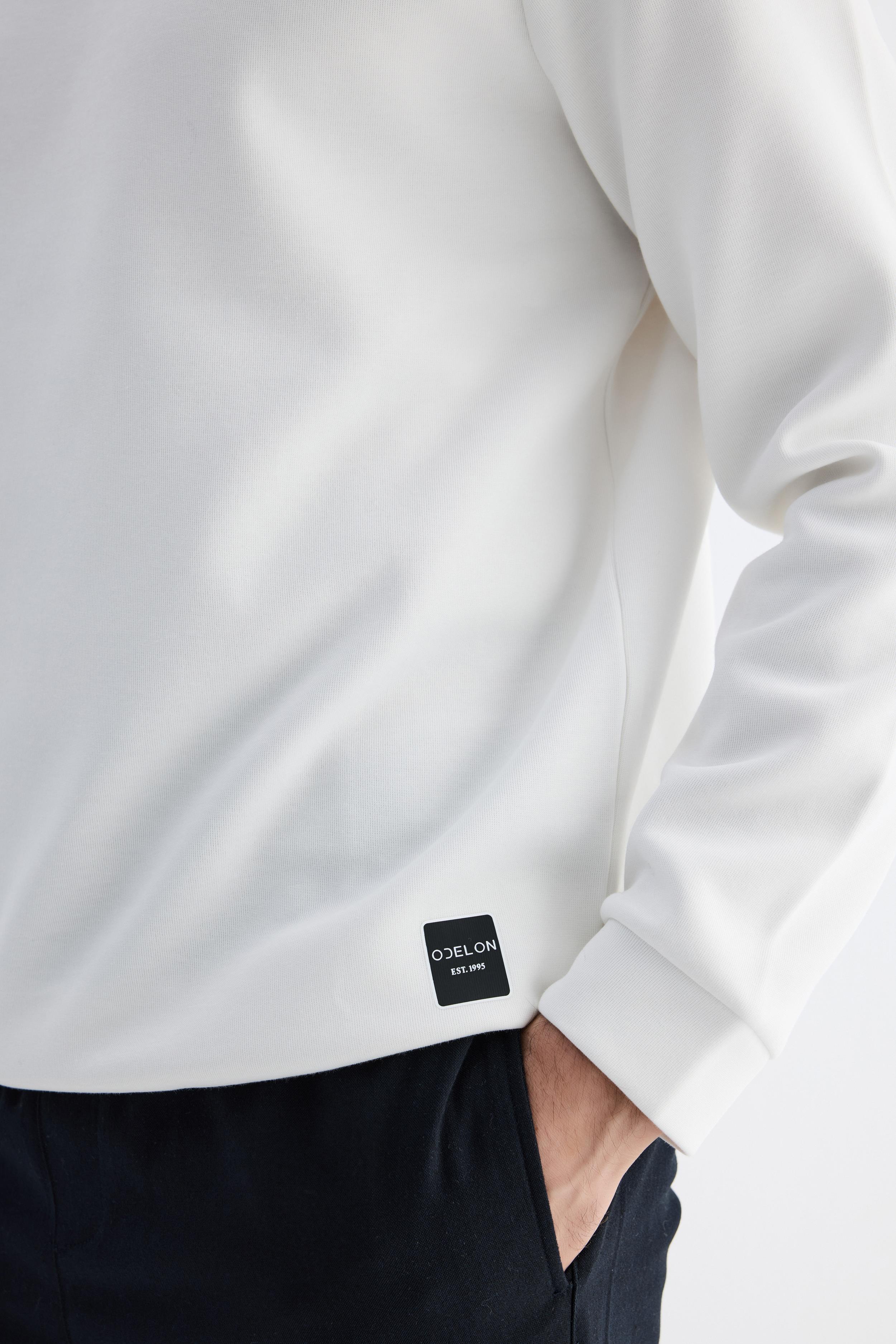  Comfort Fit Basic Düz Erkek Ekru Sweatshirt  MARS26