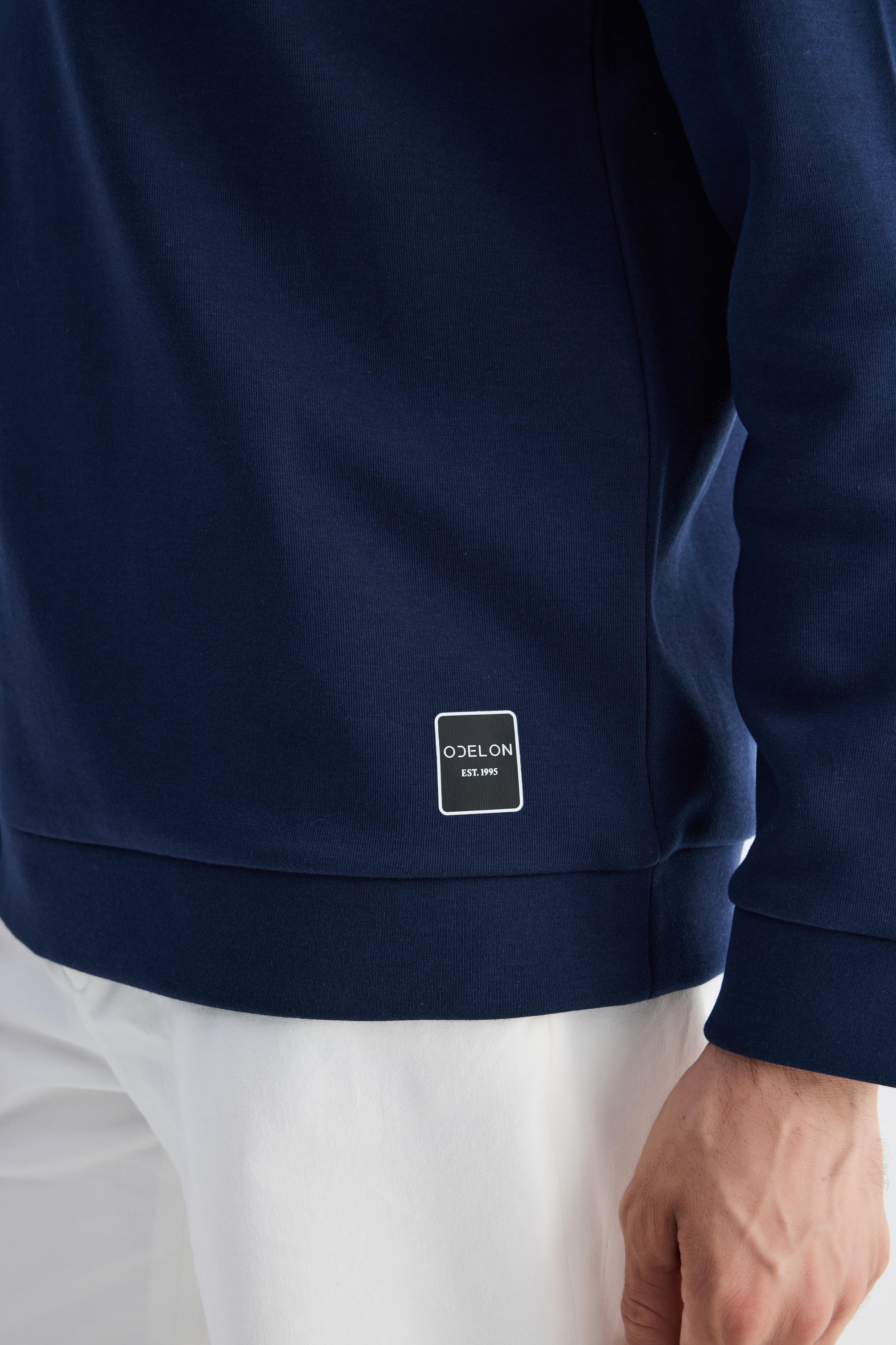  Comfort Fit Basic Düz Erkek Lacivert Sweatshirt  MARS26