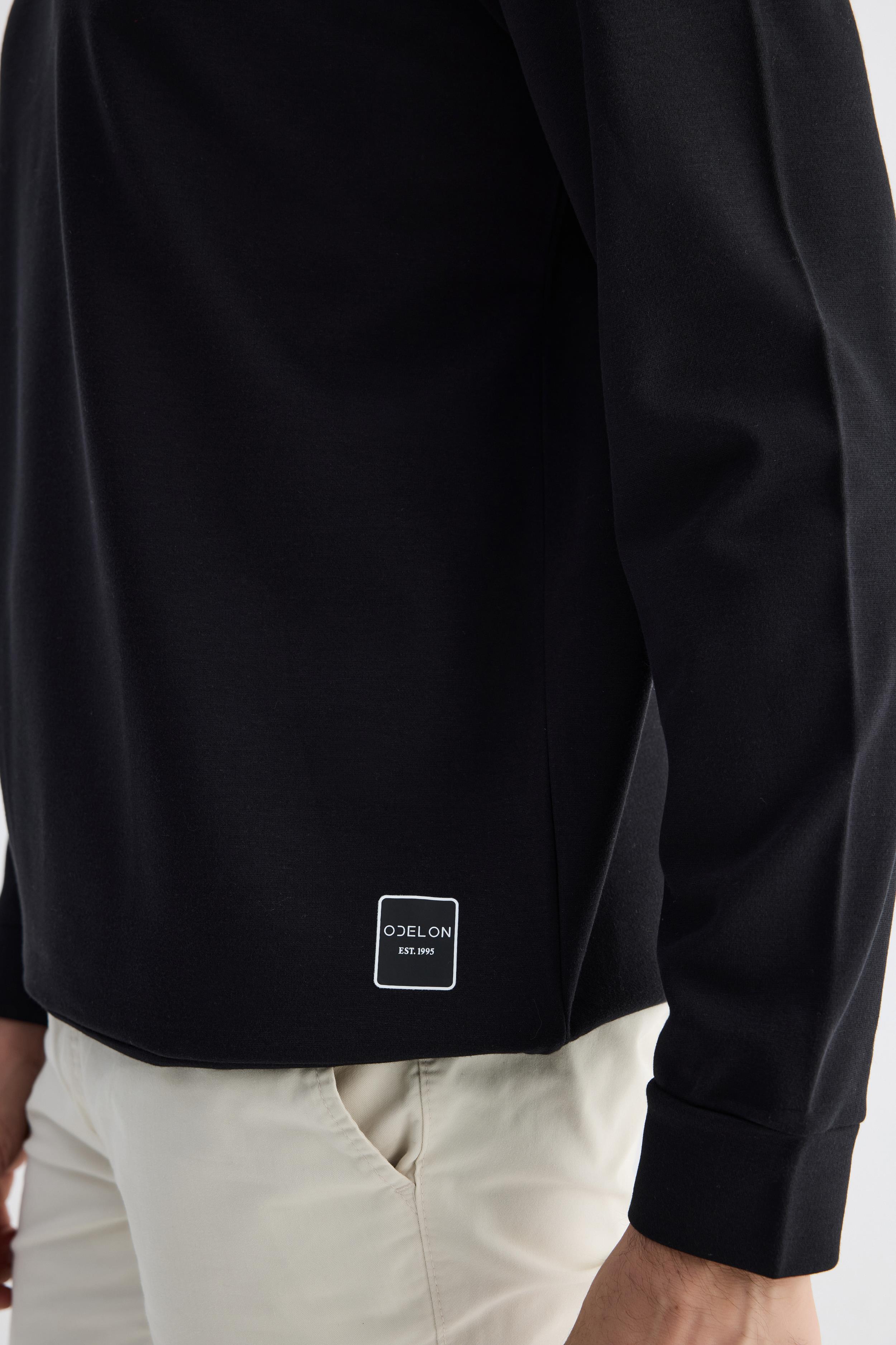  Comfort Fit Basic Düz Erkek Siyah Sweatshirt  MARS26