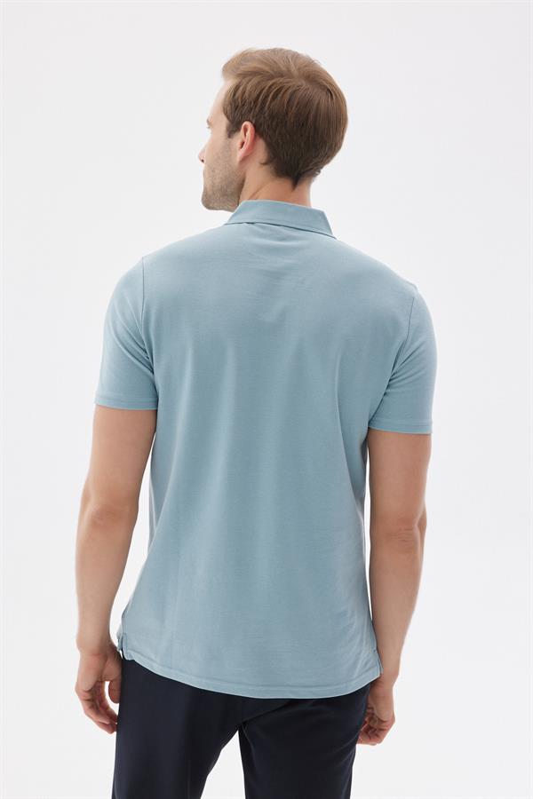 Erkek Basic Polo Yaka Tişört (Regular Fit) Mint