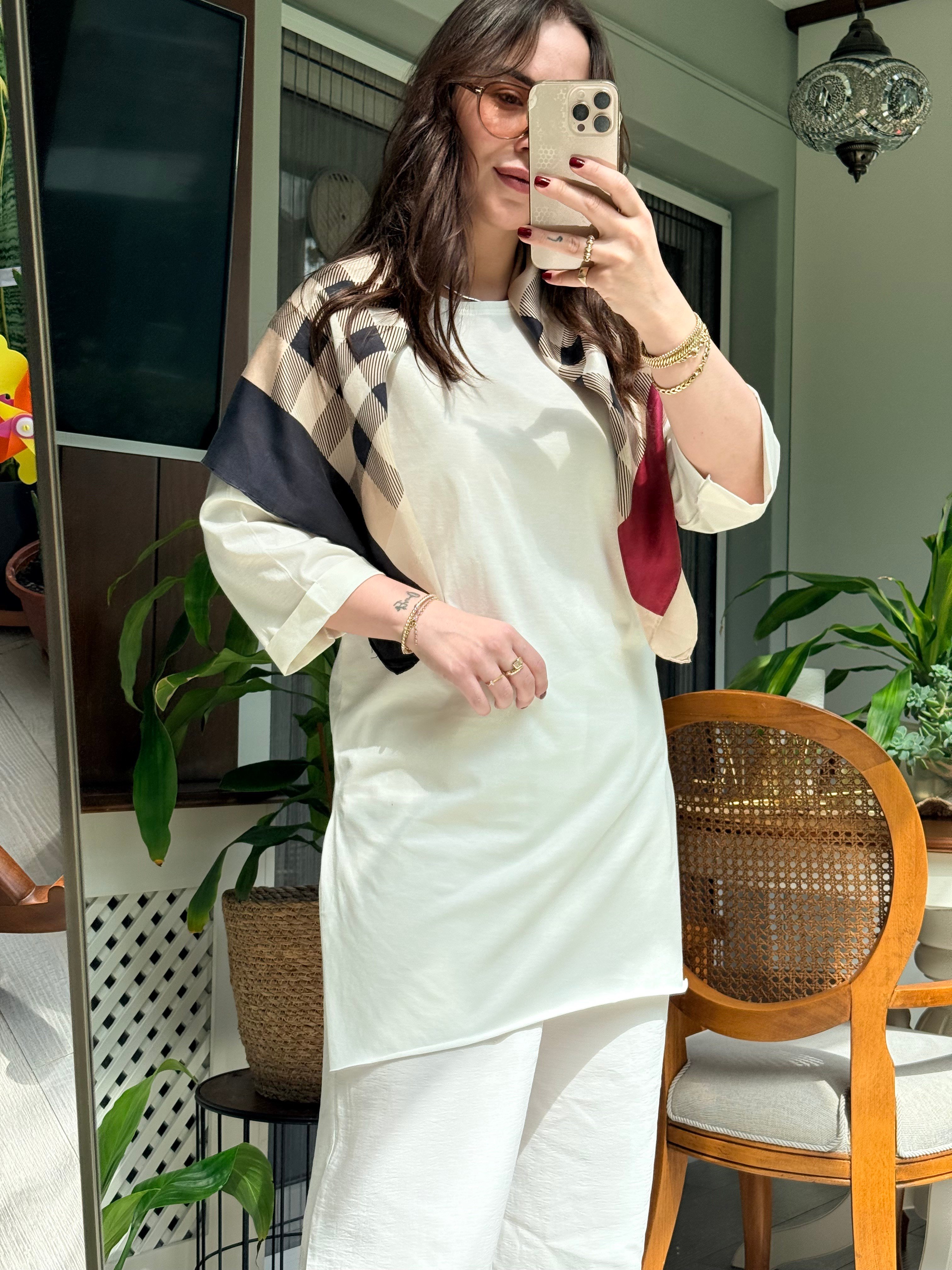 Salaş Oversize Tshirt Beyaz