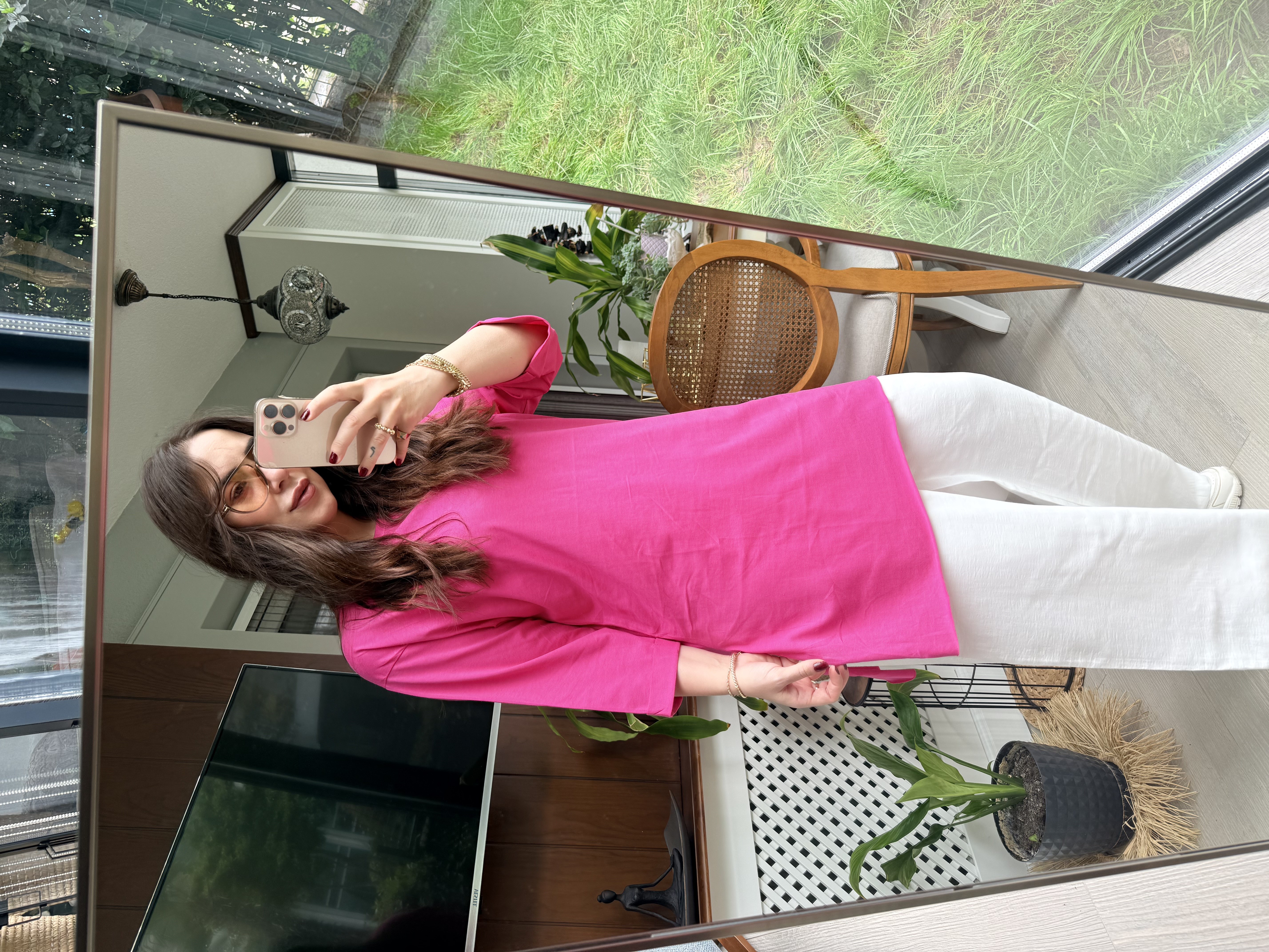 Salaş Oversize Tshirt Fuşya