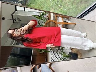 Salaş Oversize Tshirt Kırmızı