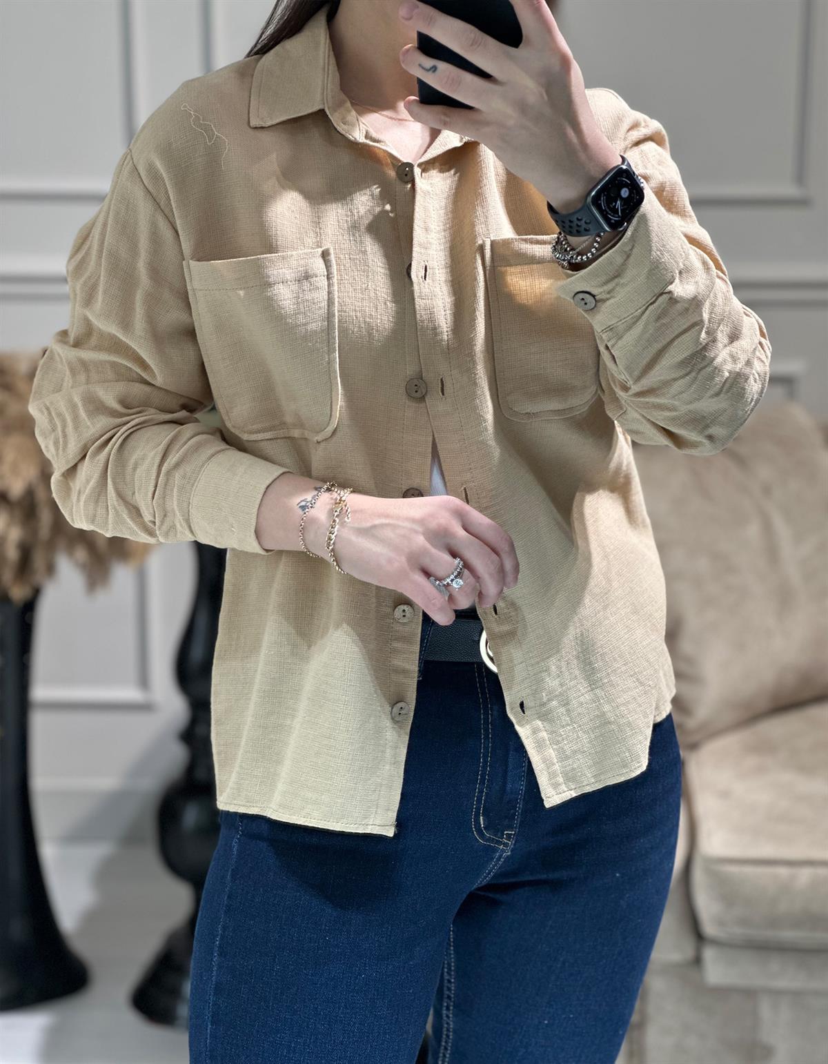 Salaş Clara Gömlek Vizon