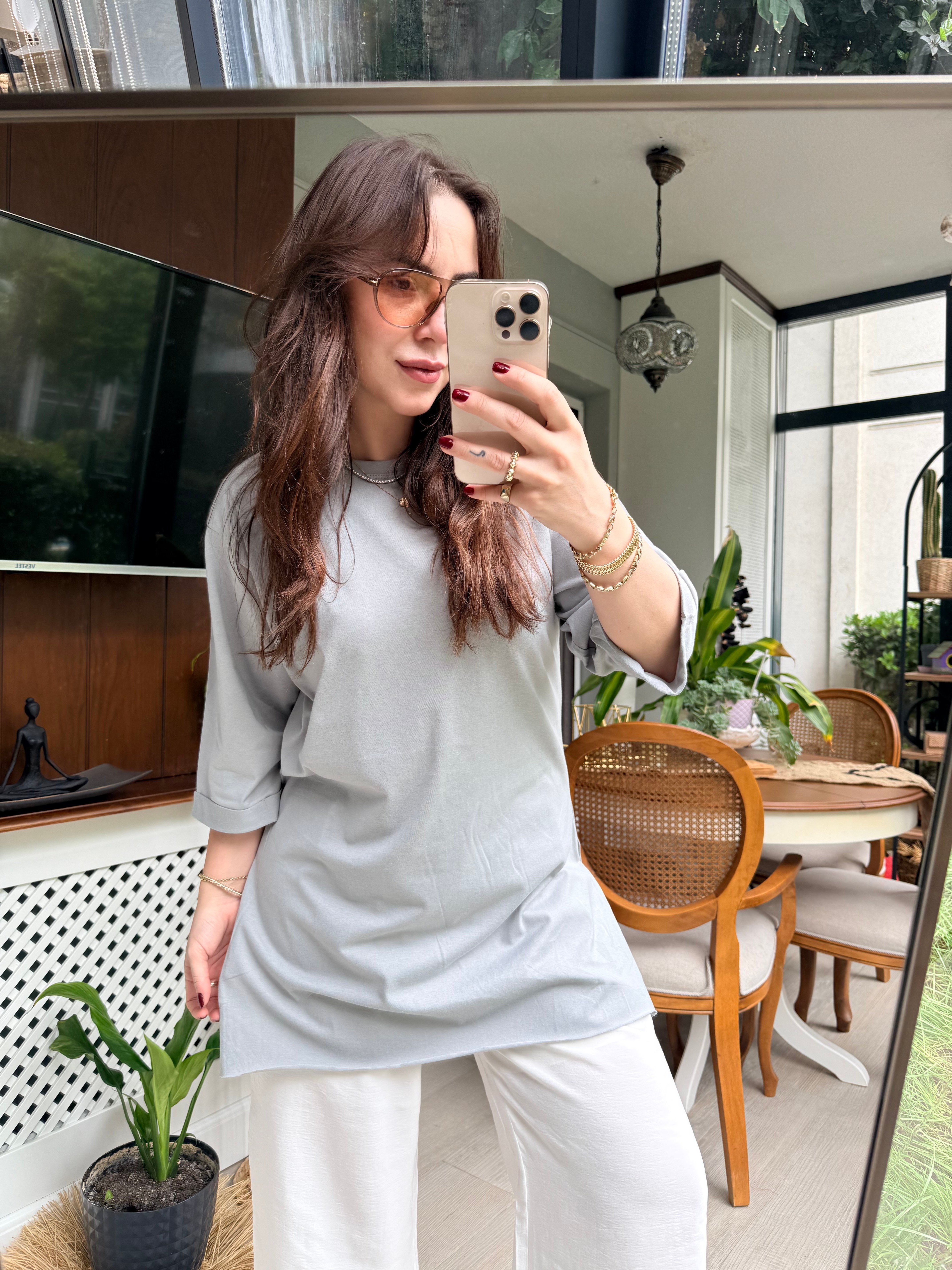 Salaş Oversize Tshirt Gri