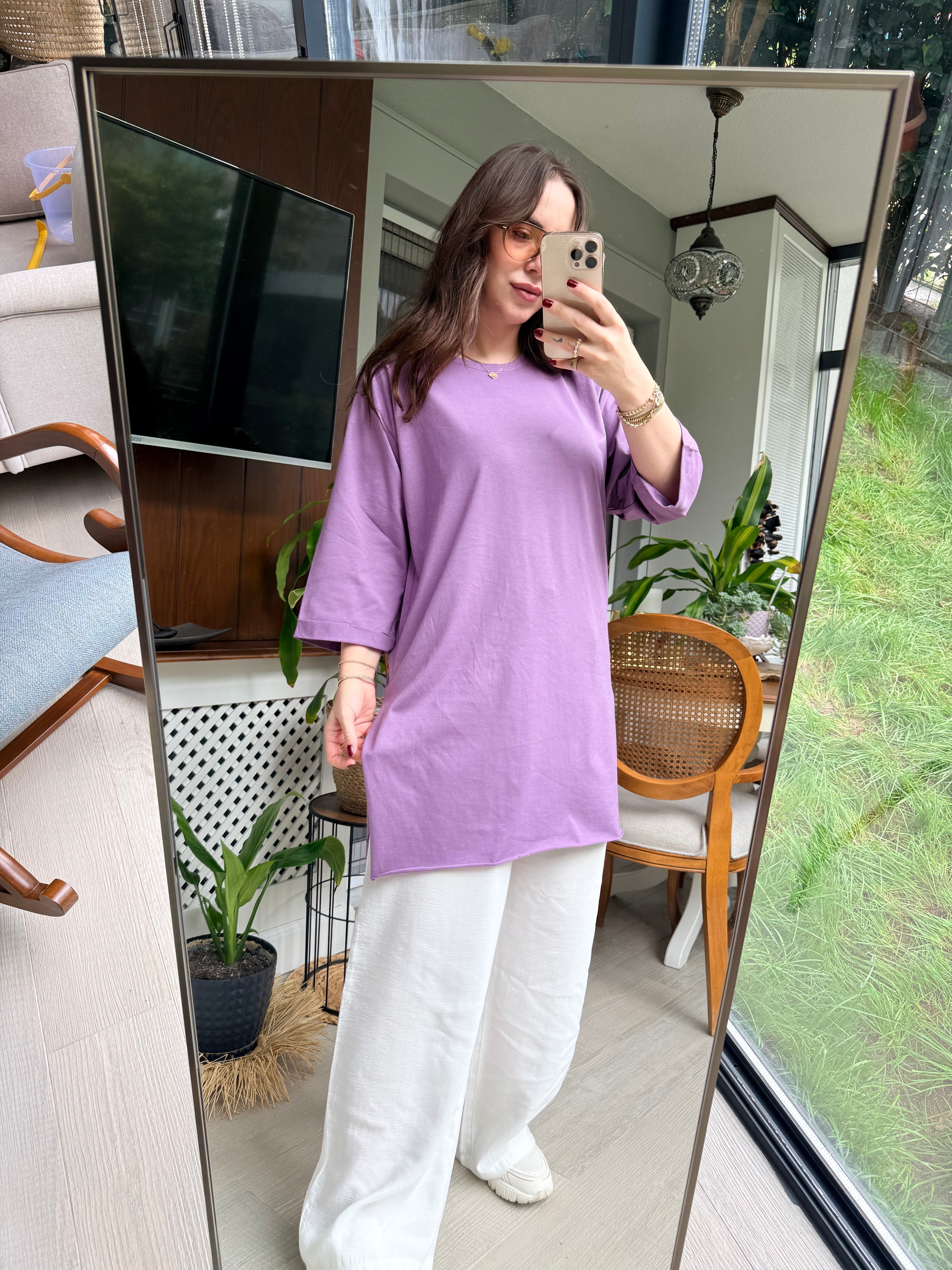 Salaş Oversize Tshirt Mor