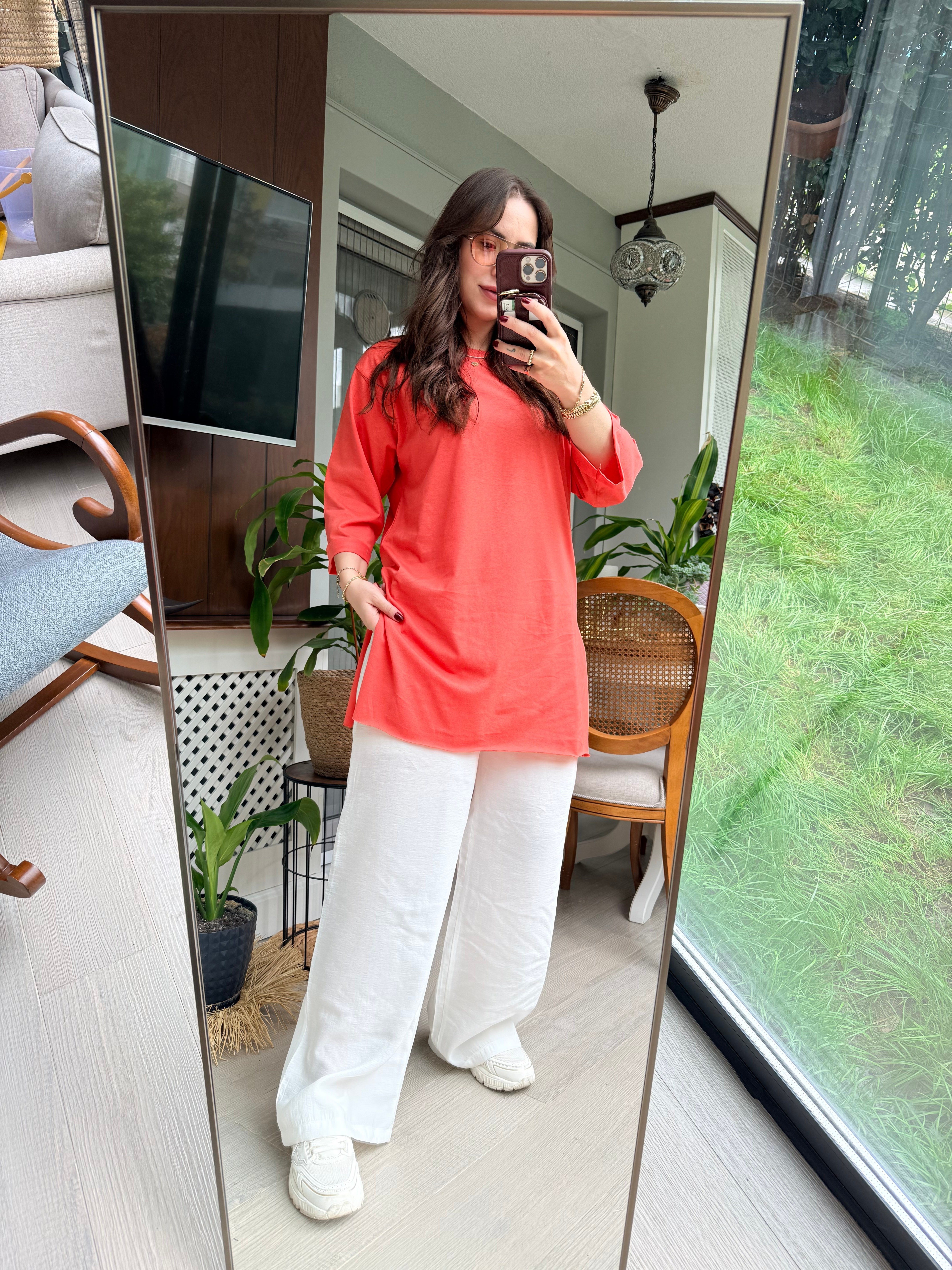 Salaş Oversize Tshirt Turuncu