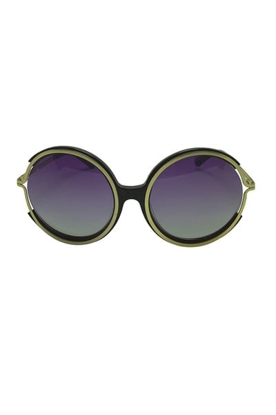 Belmond Mod.1010 c.01 Ekartman 57-22  Siyah Sarı Metal Kadın Güneş Gözlüğü 