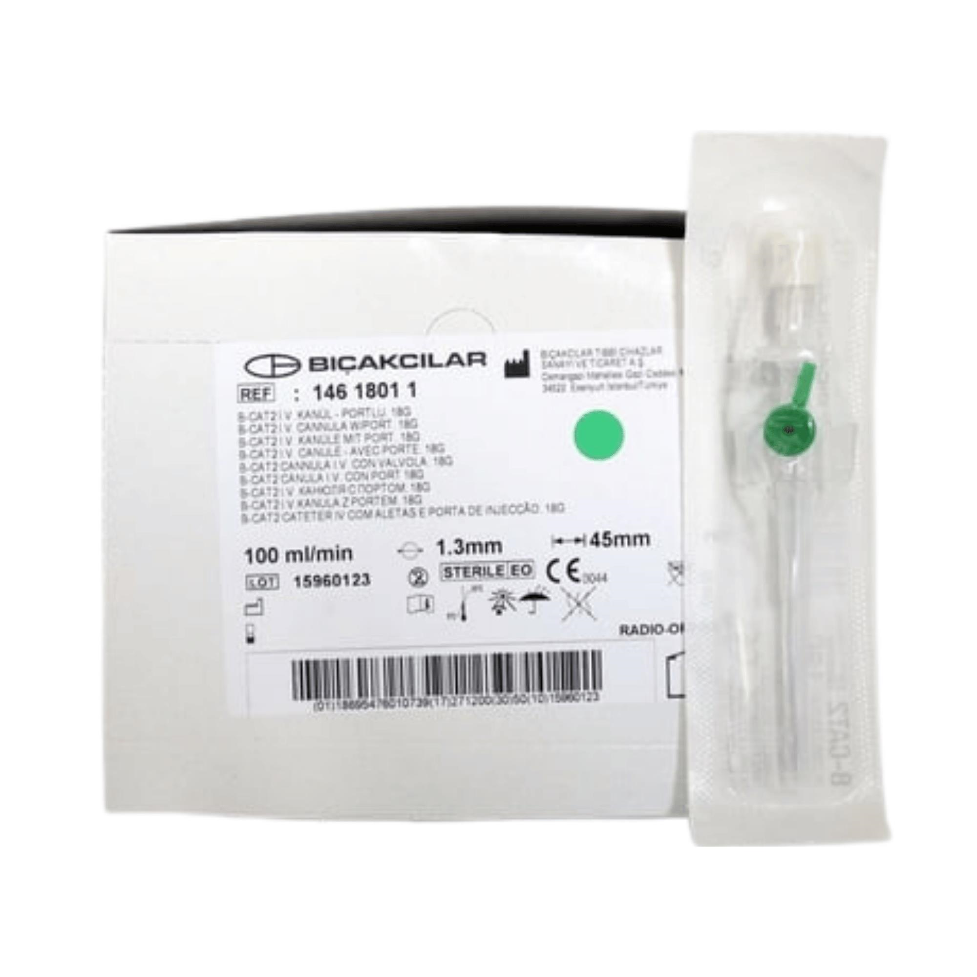 BIÇAKCILAR - ANJİOKAT 18G YEŞİL - 80 ADET