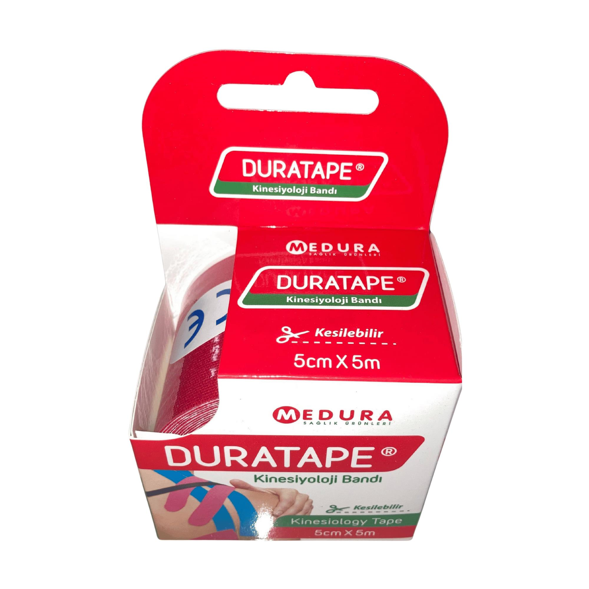 DURATAPE - KİNEZYO KİNESİYOLOJİ AĞRI BANDI 5CMX5MT KIRMIZI