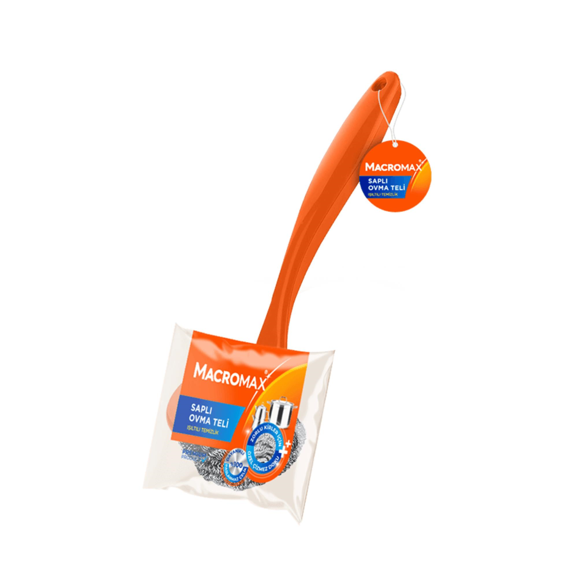 MACROMAX - BULAŞIK OVMA TELİ SAPLI