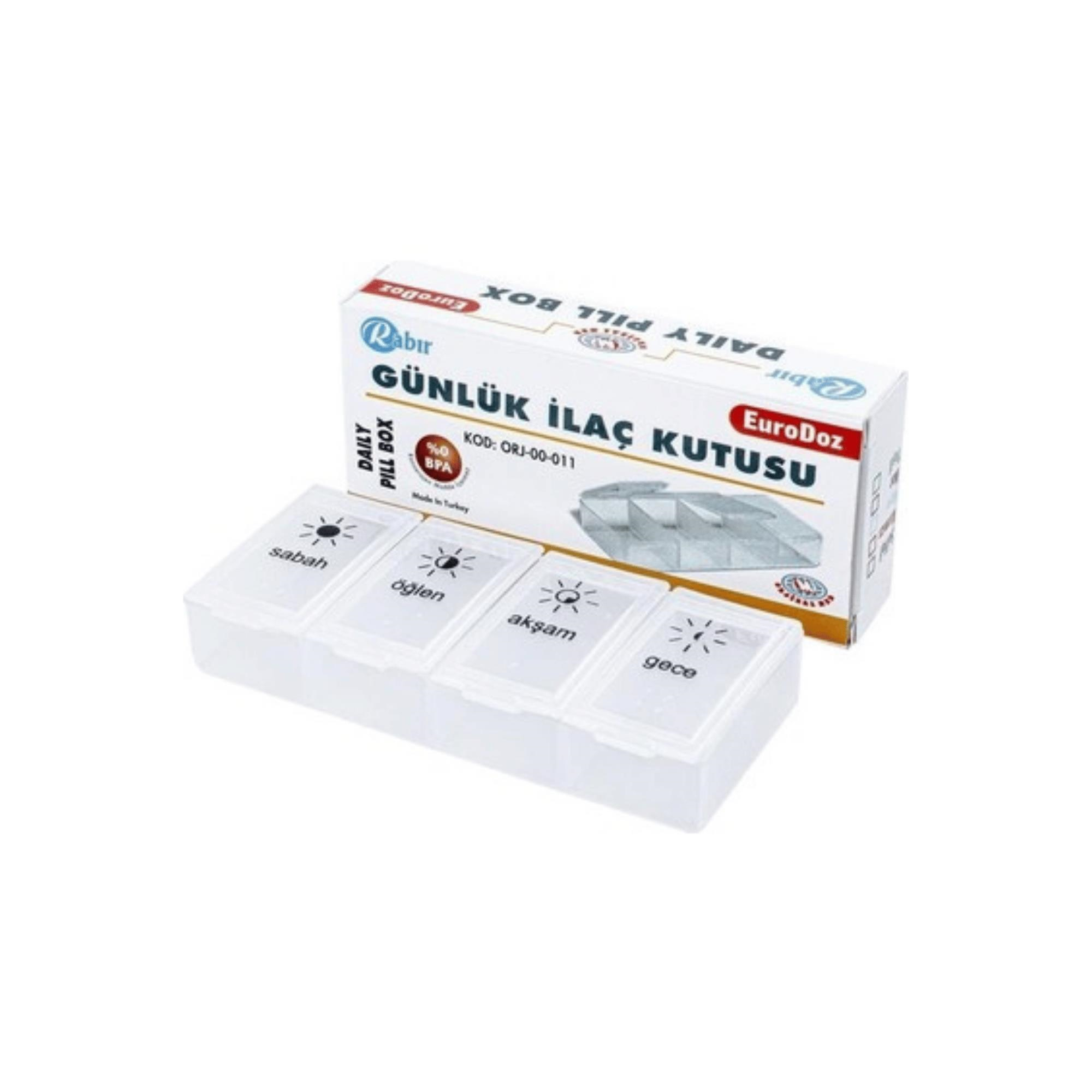 RABIR - GÜNLÜK 4 VAKİTLİ İLAÇ KUTUSU