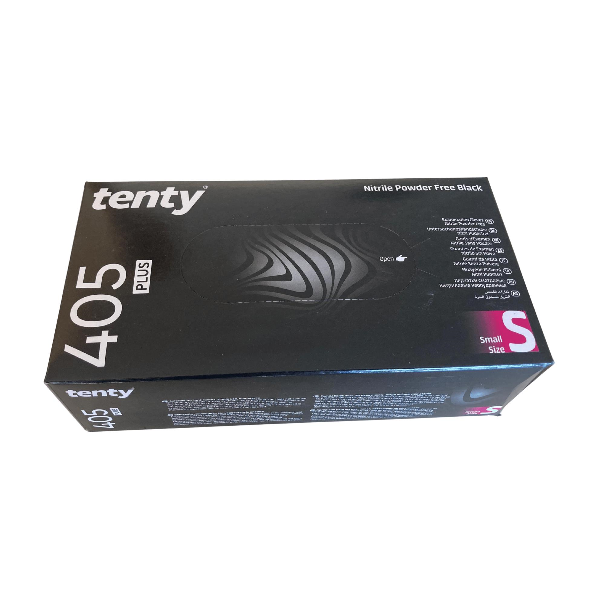 TENTY - MUAYENE ELDİVENİ 405 PLUS NİTRİL SİYAH SMALL 100LÜ 1 PAKET