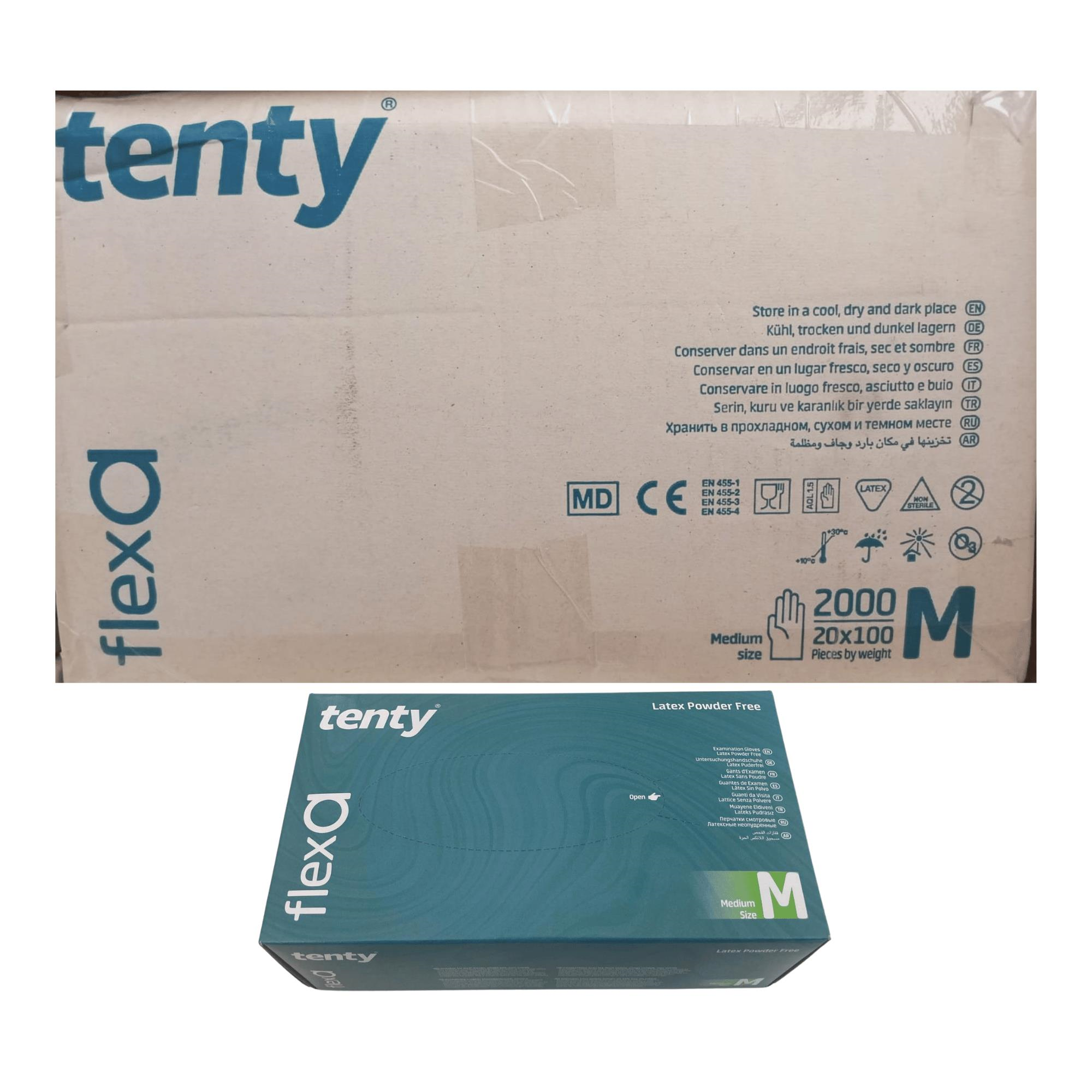 TENTY - MUAYENE ELDİVENİ FLEXS A PUDRASIZ LATEKS MEDİUM 100LÜ 20 PAKET