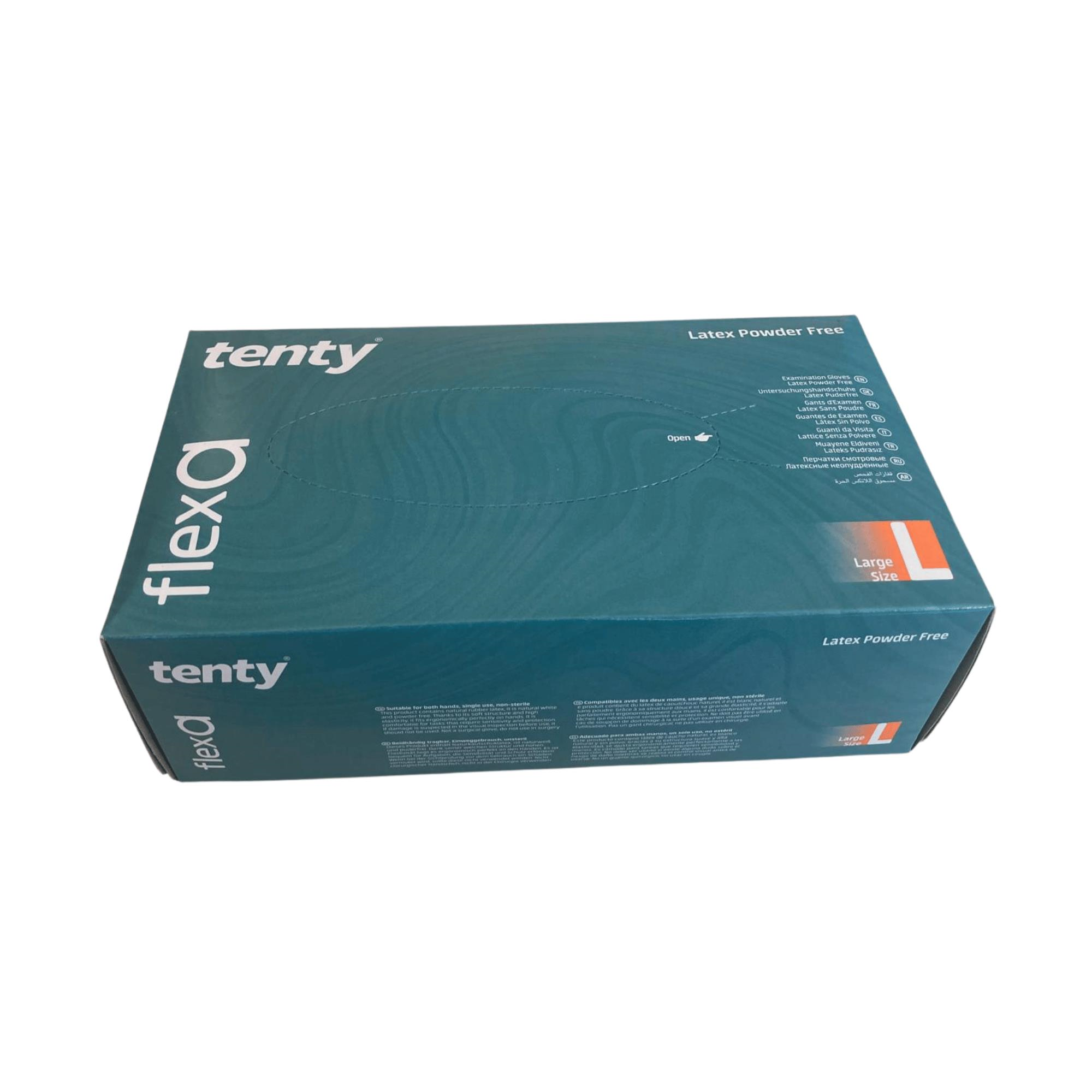 TENTY - MUAYENE ELDİVENİ FLEXS A PUDRASIZ LATEKS LARGE 100LÜ 1 PAKET