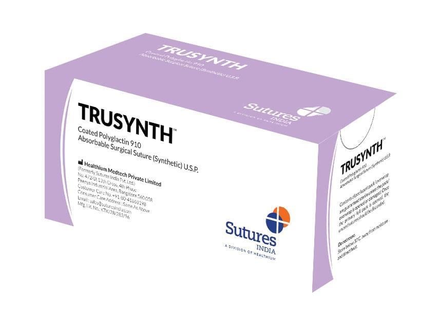 TRUSYNTH - PGA NO: 4/0 75CM KESKİN 20MM