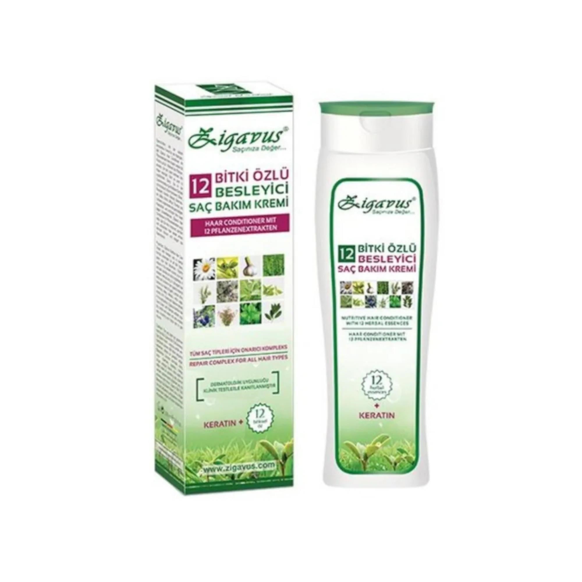 ZİGAVUS - SAÇ KREMİ 12 BİTKİ ÖZLÜ 250ML