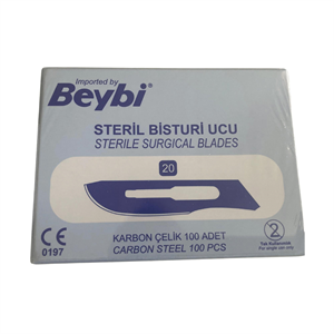 BEYBİ - BİSTURİ UCU NO: 20 - 100 ADET 1 PAKET