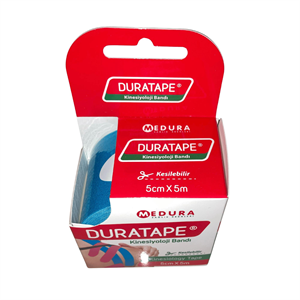 DURATAPE - KİNEZYO KİNESİYOLOJİ AĞRI BANDI 5CMX5MT MAVİ