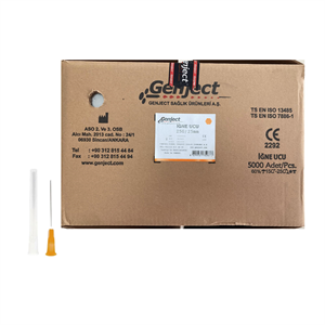 GENJECT - ENJEKTÖR İĞNE UCU 25G TURUNCU 25MM - 5000 ADET