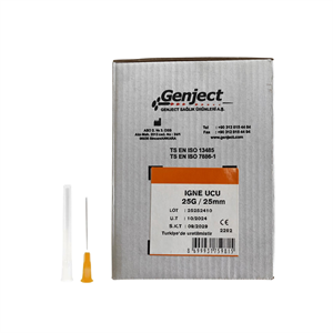 GENJECT - ENJEKTÖR İĞNE UCU 25G TURUNCU 25MM - 500 ADET