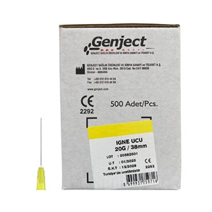 GENJECT - ENJEKTÖR İĞNE UCU 38MM SARI 20G - 500 ADET
