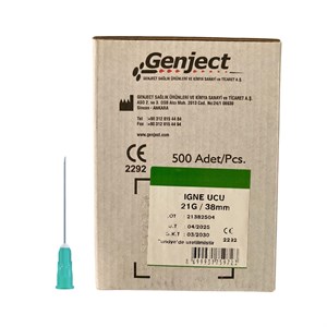GENJECT - ENJEKTÖR İĞNE UCU YEŞİL 21G - 500 ADET