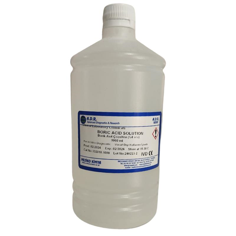 ADR - BORİK ASİT SOLÜSYON ÇÖZELTİSİ %4 1LT