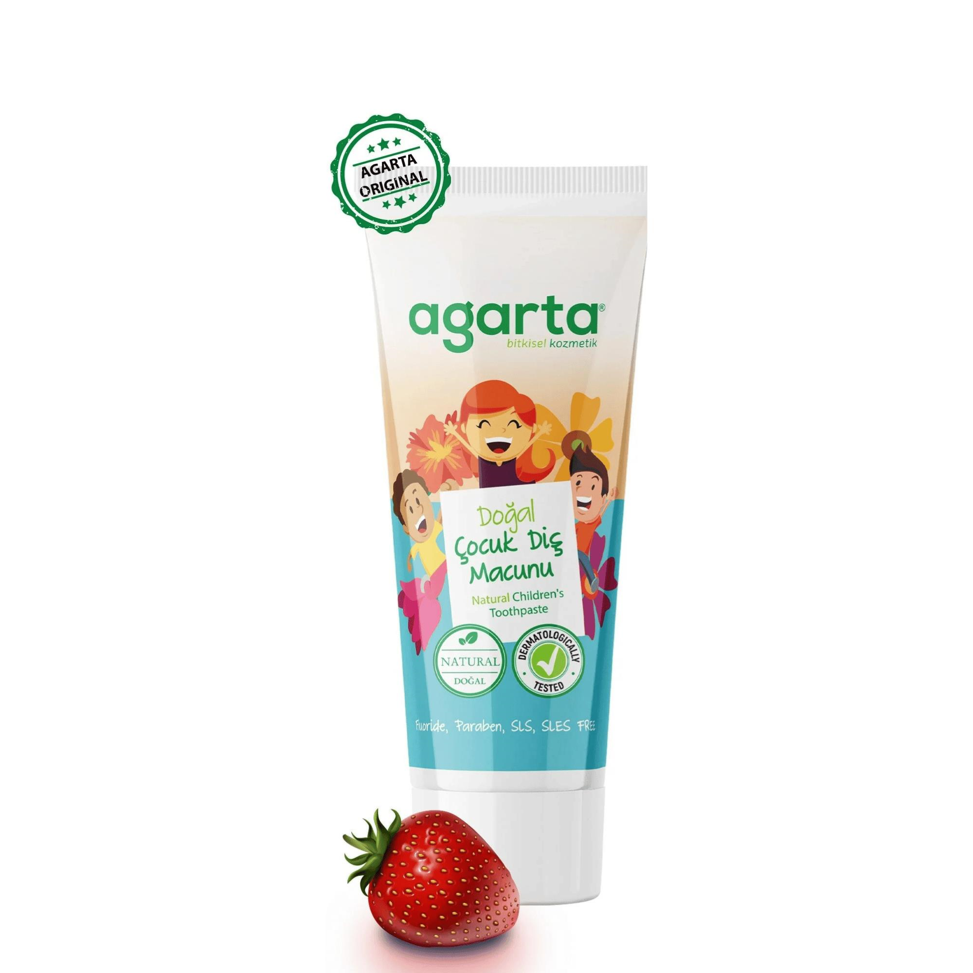 AGARTA - DİŞ MACUNU ÇOCUK BİTKİSEL ÇİLEKLİ 75 ML