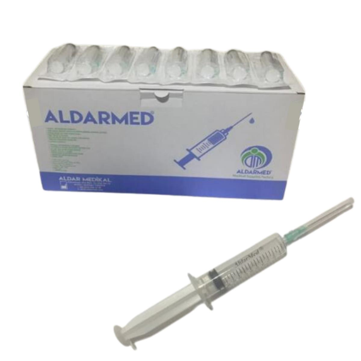 ALDAR - 2.5 ML 3PARÇA 38MM YEŞİL İĞNELİ ENJEKTÖR - 240 ADET 1 PAKET