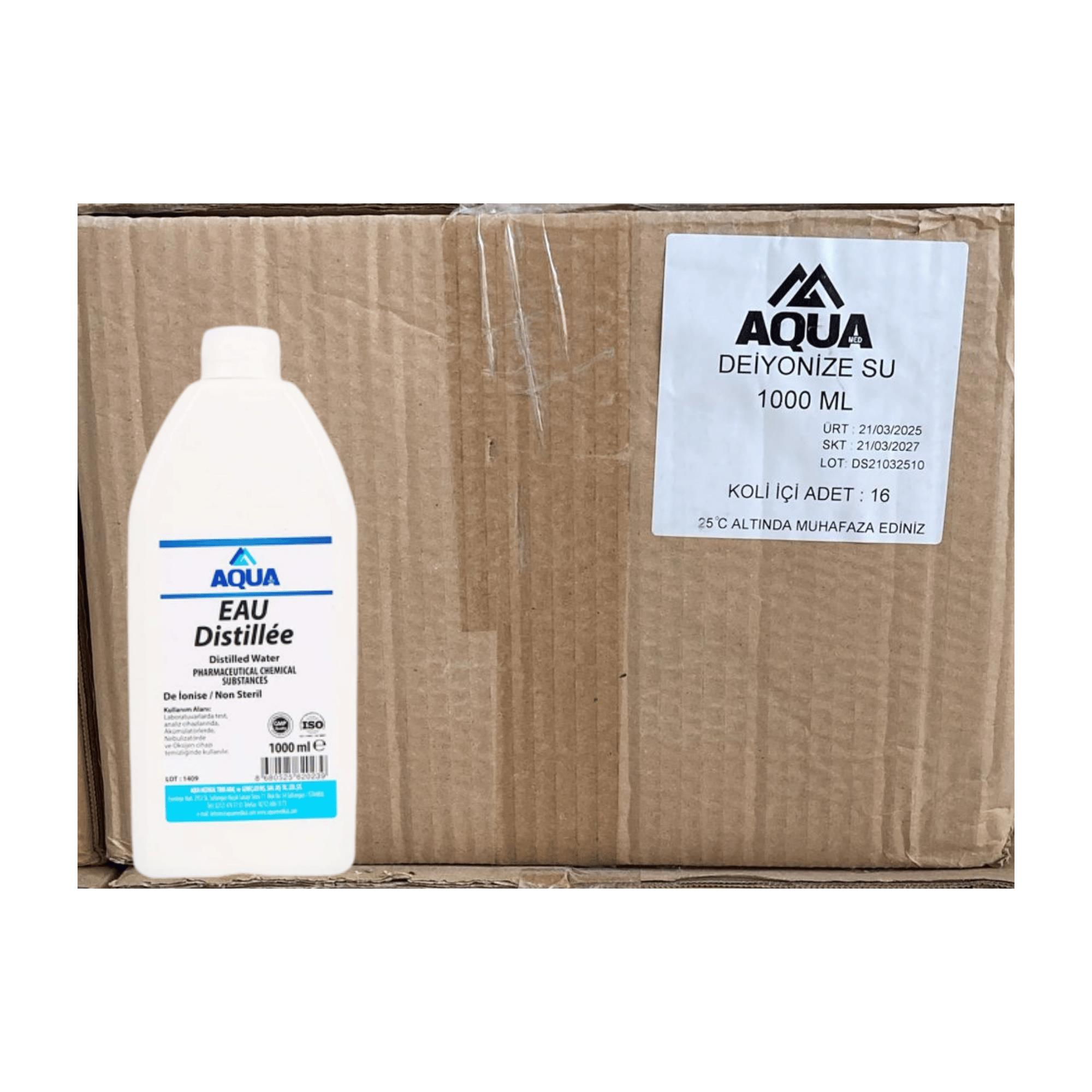 AQUA - DİSTİLE SU 1 LT - 16 ADET 1 KOLİ