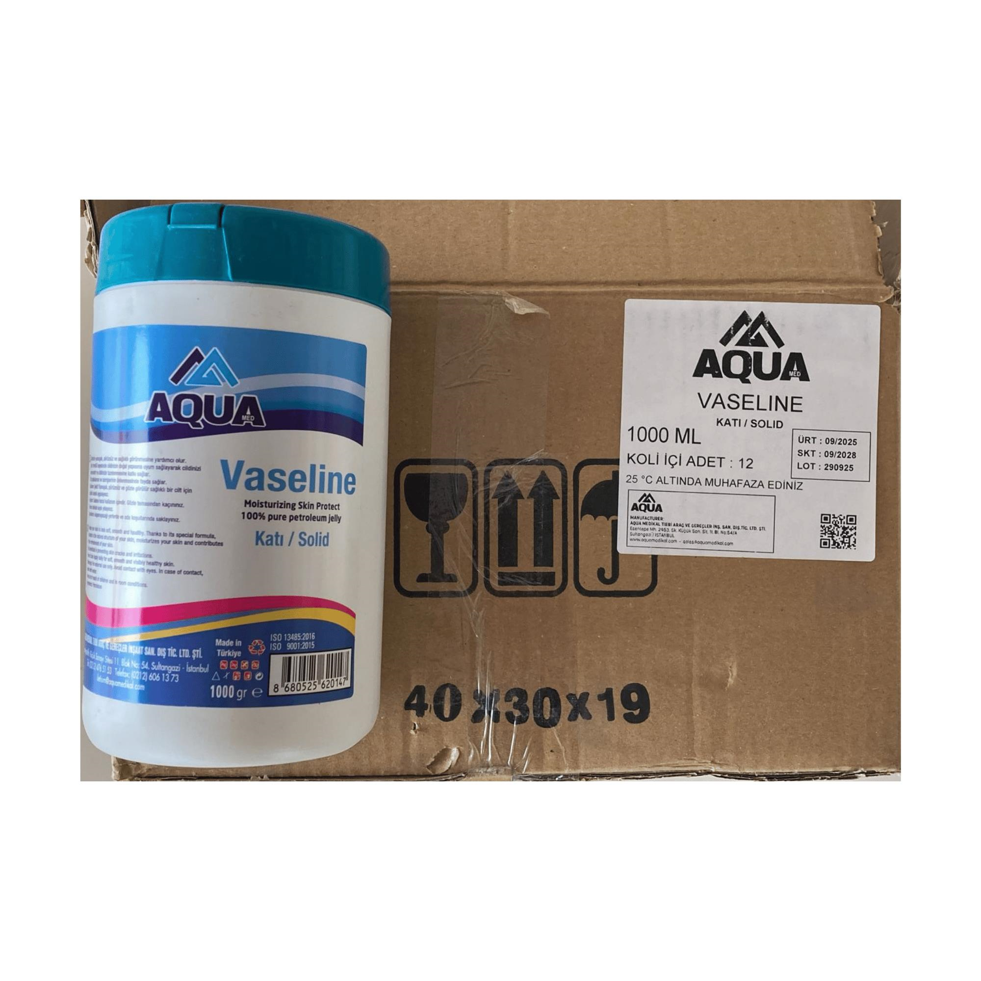 AQUA - KATI VAZELİN 1000 ML - 12 ADET
