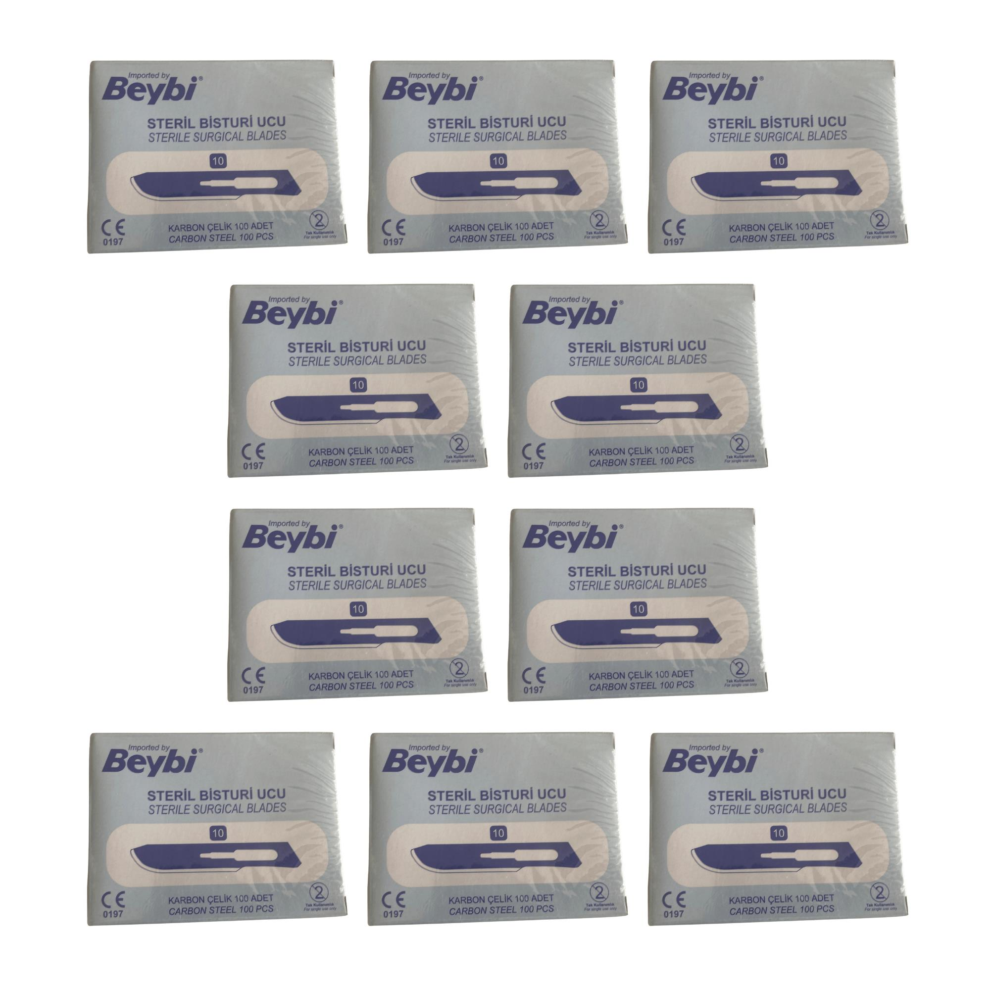 BEYBİ - BİSTURİ UCU NO: 10 - 1000 ADET 10 PAKET