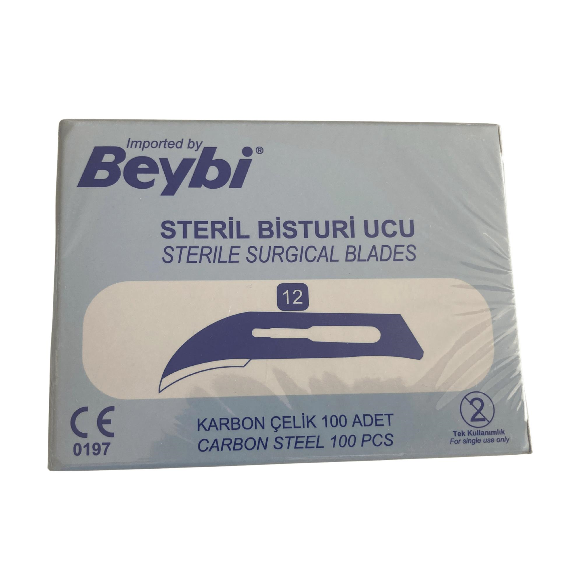 BEYBİ - BİSTURİ UCU NO: 12 - 100 ADET 1 PAKET