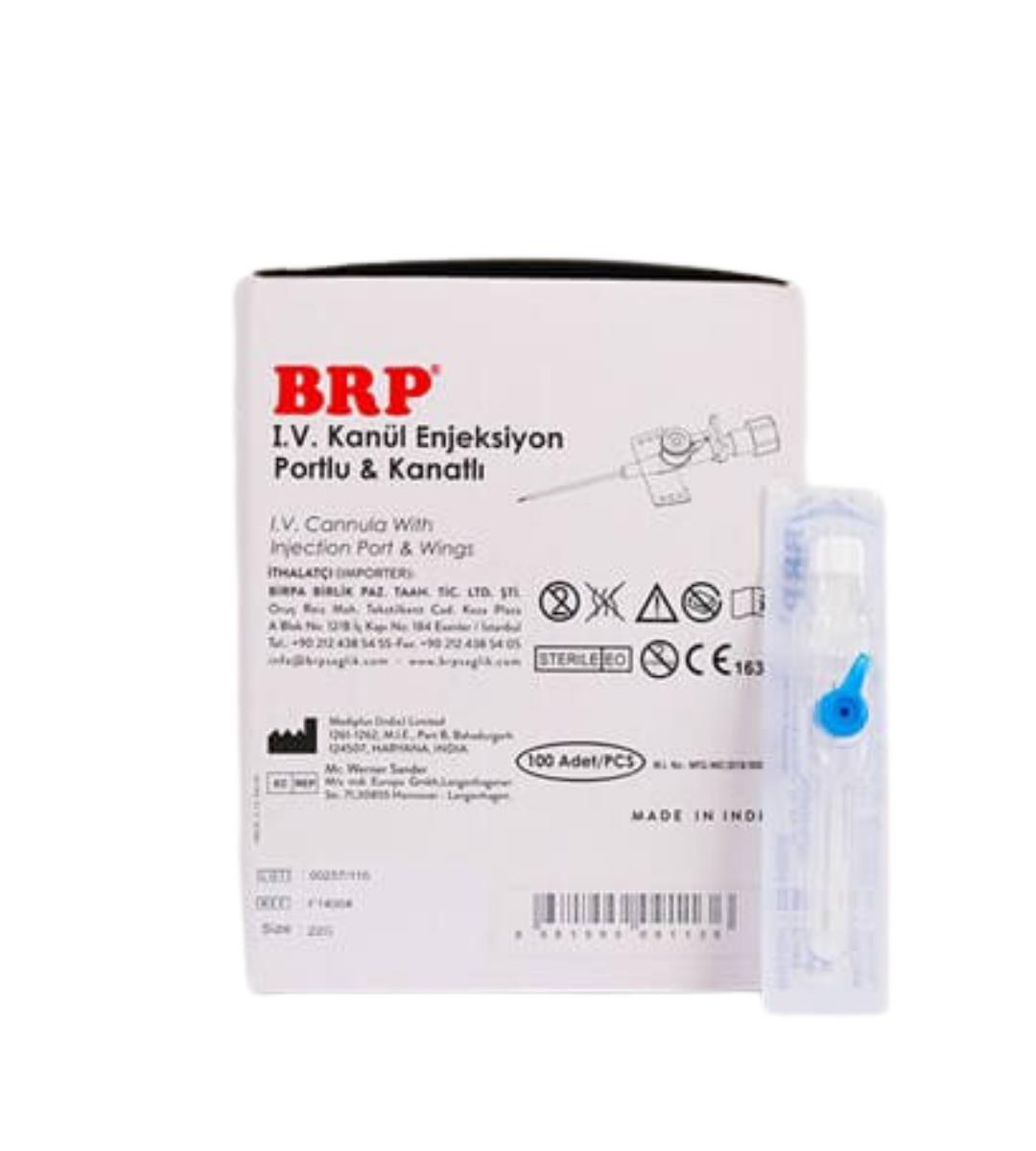 BRP - ANJİOKAT 22G MAVİ - 100 ADET