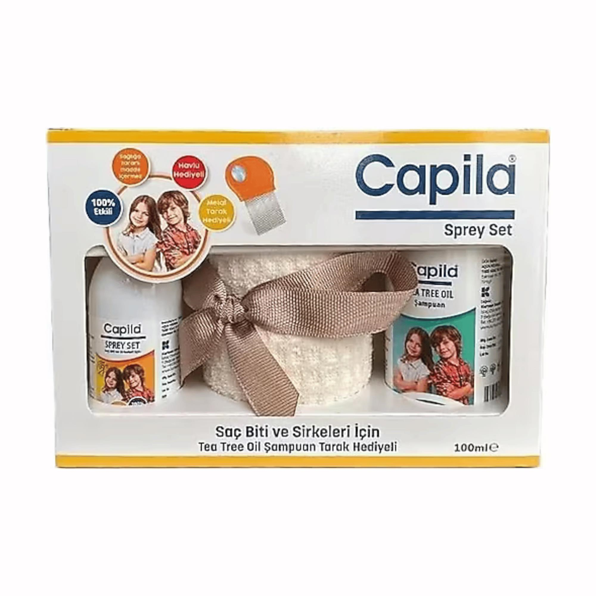 CAPİLA - BİT SPREY SETİ ŞAMPUAN 200ML + SPREY 100ML + METAL TARAK