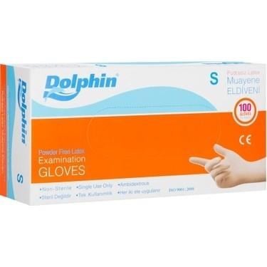 DOLPHİN - MUAYENE ELDİVENİ PUDRASIZ LATEKS SMALL 100LÜ PAKET