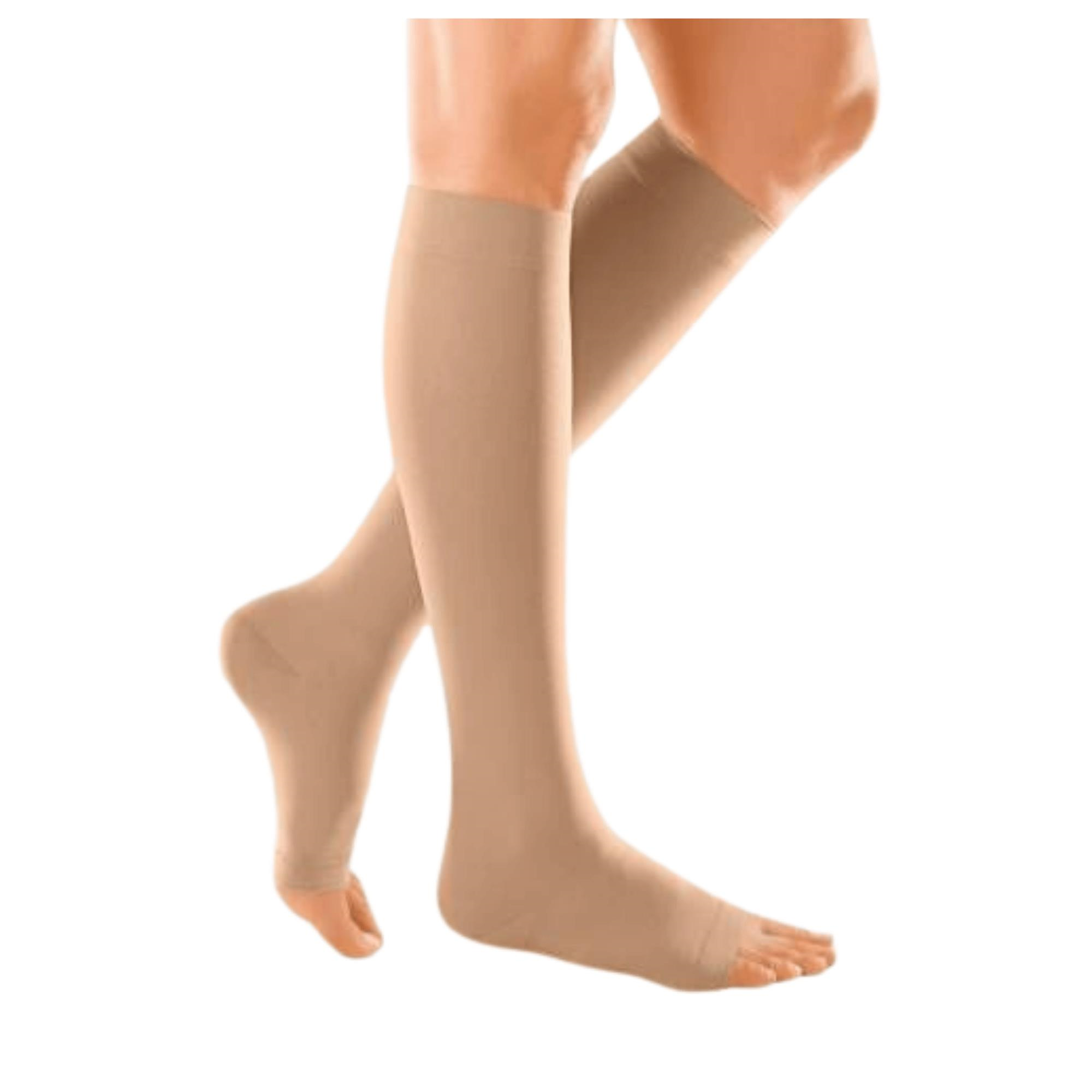 DUOMED - VARİS ÇORABI CCL2 DİZ ALTI BURNU AÇIK BEJ XLARGE V240005007