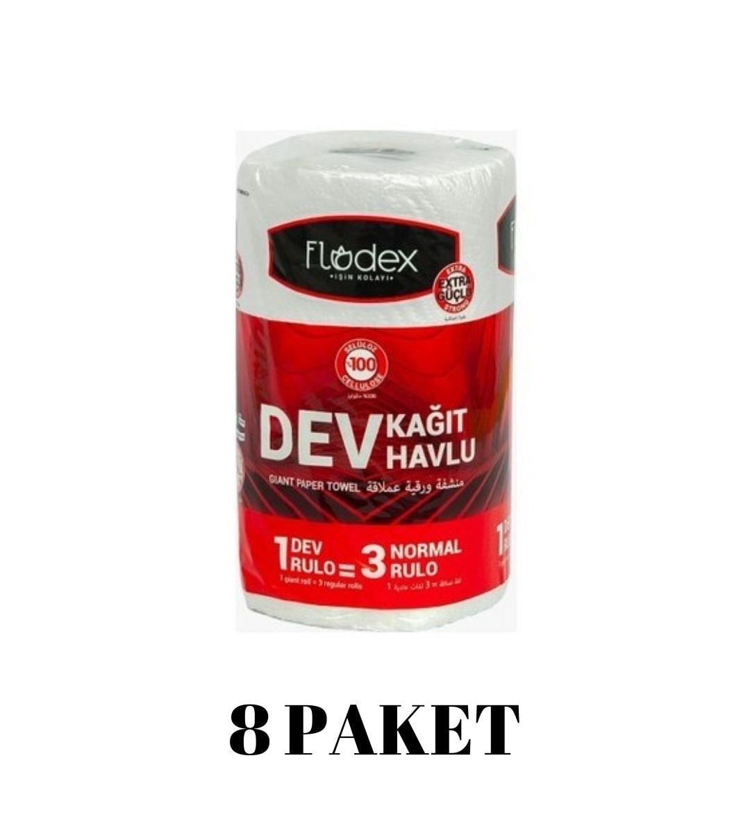 FLODEX - MEGA DEV KAĞIT HAVLU - 8 PAKET