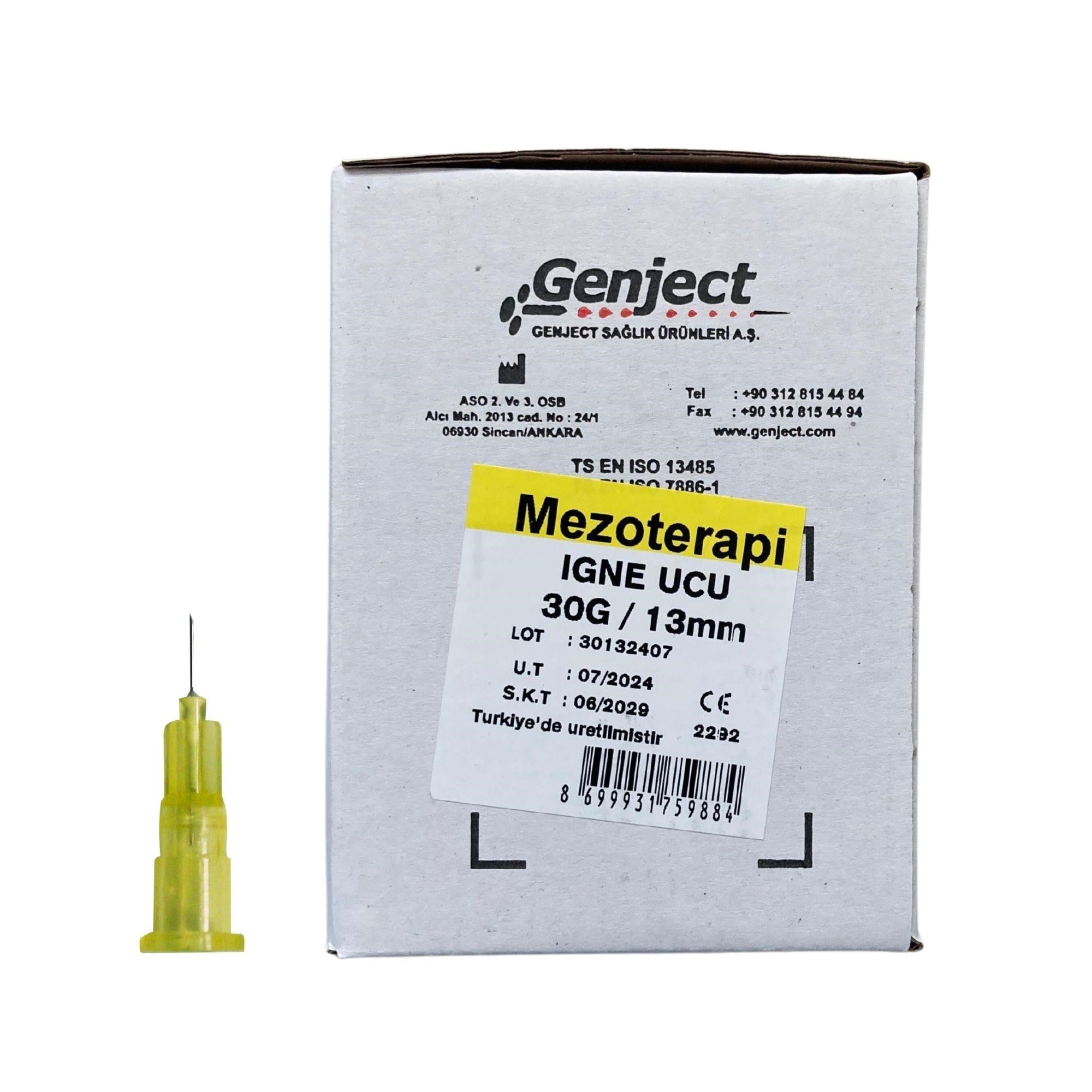 GENJECT - MEZOTERAPİ 30G 13MM İĞNE UCU - 250 ADET