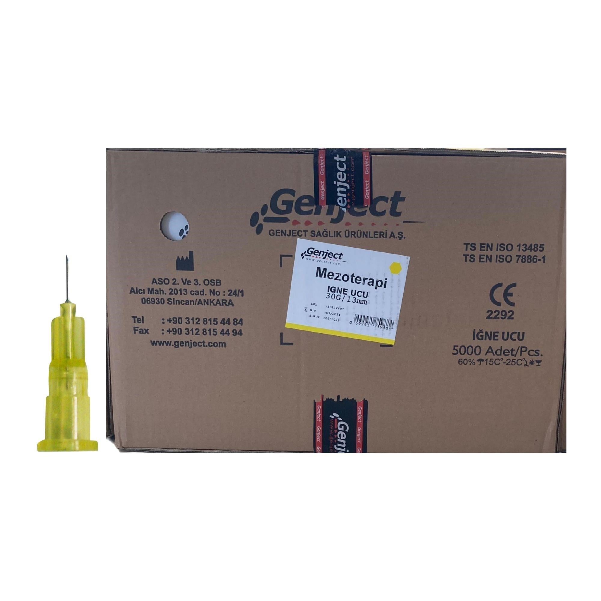 GENJECT - MEZOTERAPİ 30G 13MM İĞNE UCU - 5000 ADET