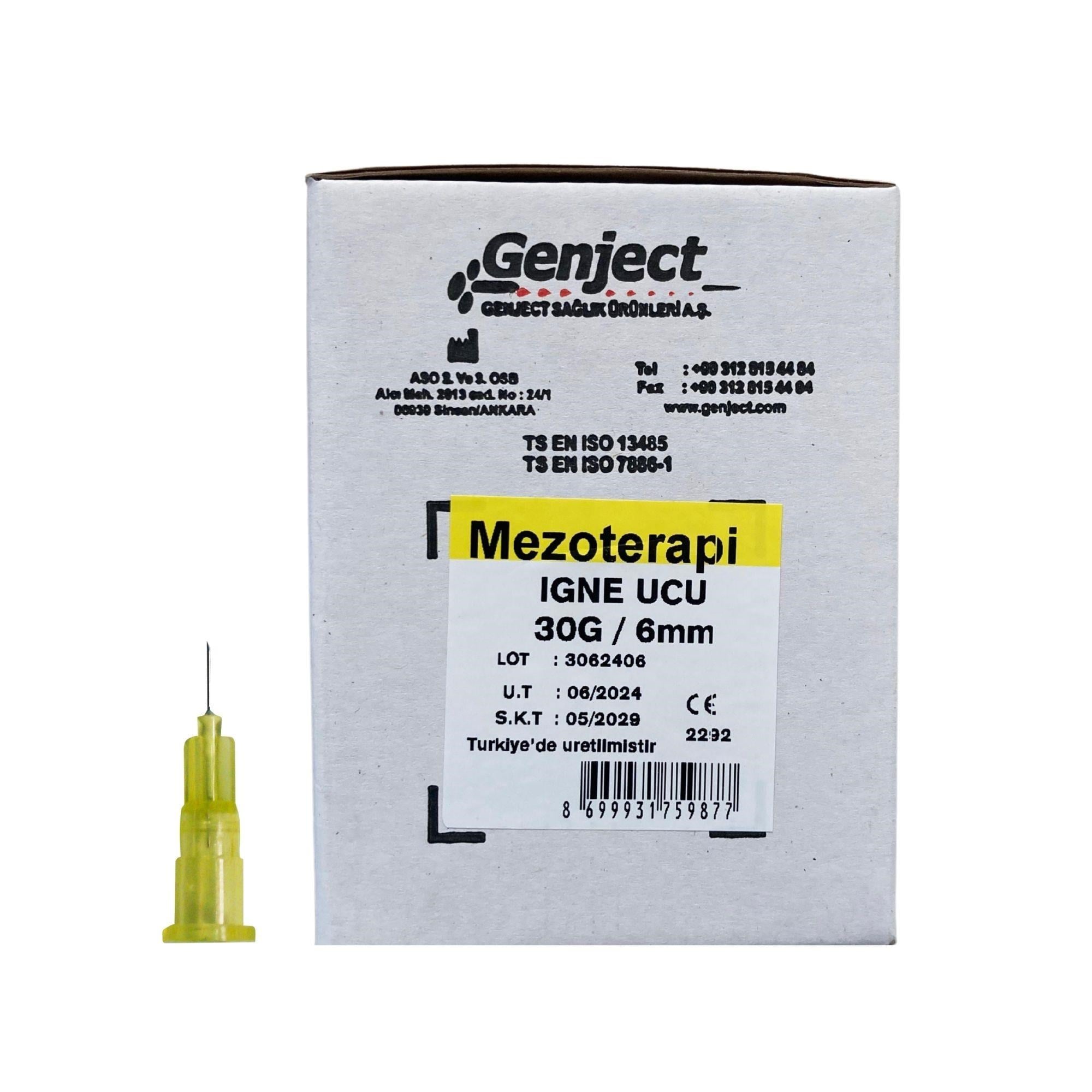 GENJECT - MEZOTERAPİ 30G 6MM İĞNE UCU - 250 ADET