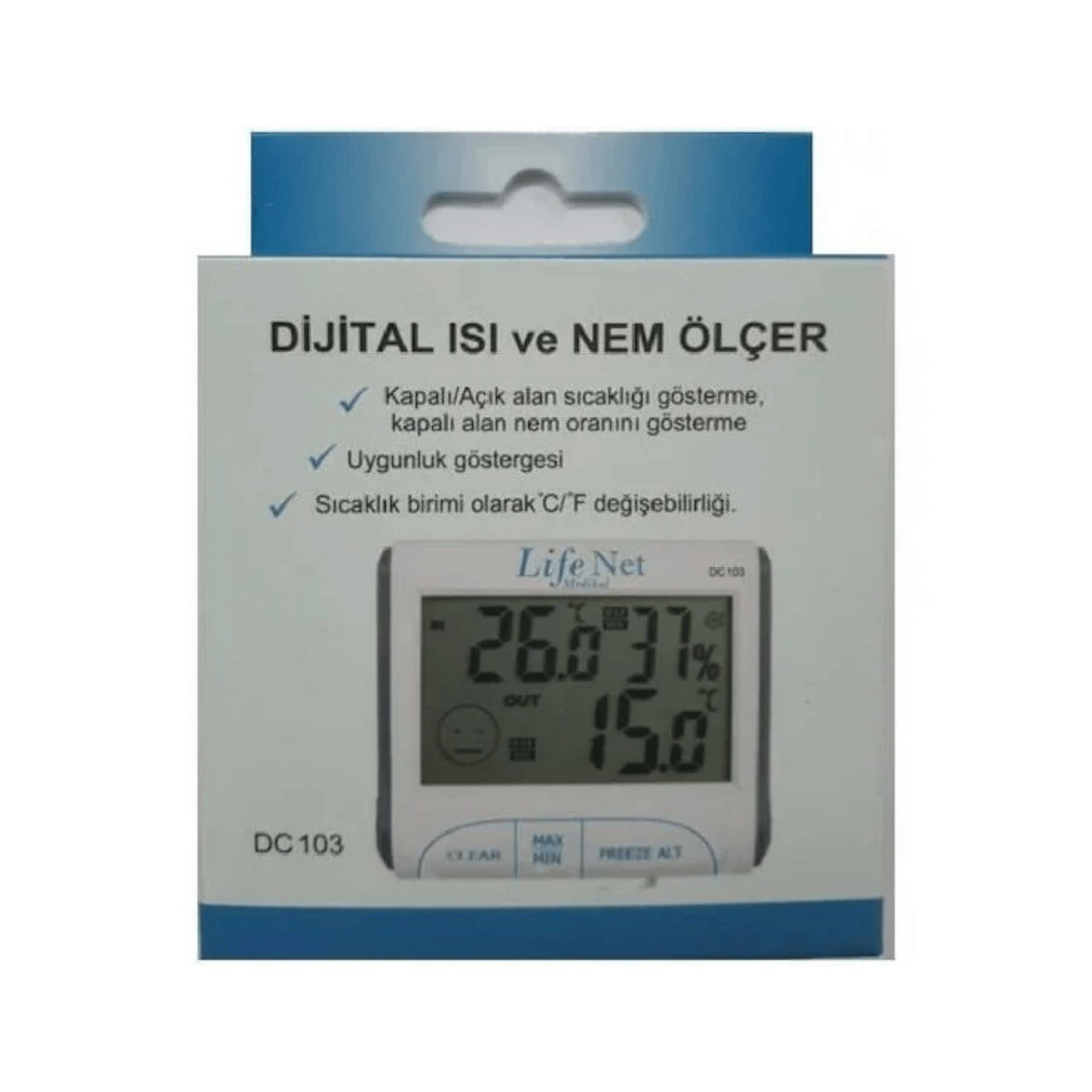 LİFE NET - TERMOMETRE ISI VE NEM ÖLÇER DC-103